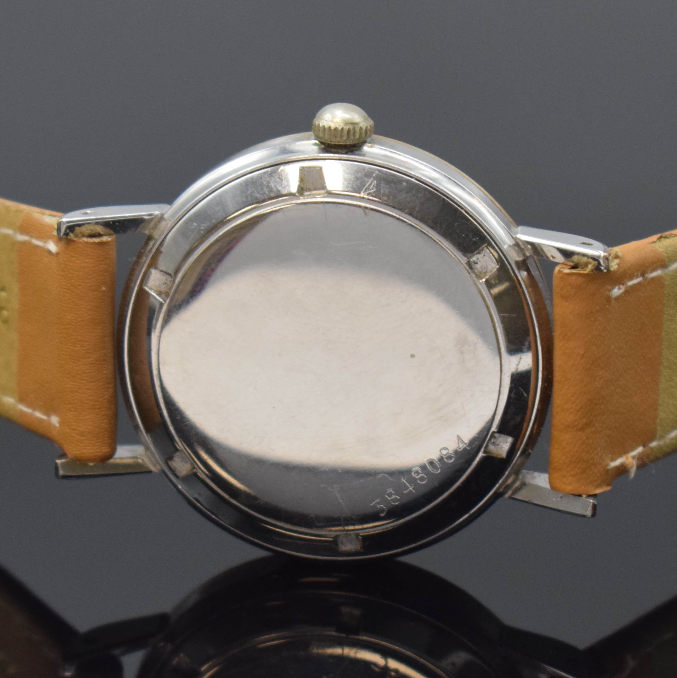 Detail h: 2 ETERNA-MATIC Armbanduhren, Schweiz um 1960, beide Automatik, Edelstahlgeh., Lünette und 1 x z. Teil Bandanstöße in GG, vers. Zifferblätter ...