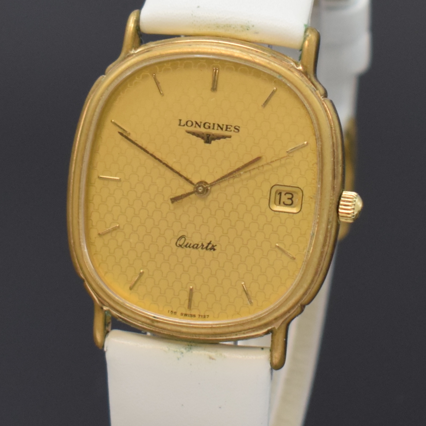 Detail a: LONGINES Les Grandes Classiques Armbanduhr, Schweiz um 1990, quarz, verg. Gehäuse, Edelstahlboden aufgedr., verg. Zifferbl. m. aufges. gold. ...