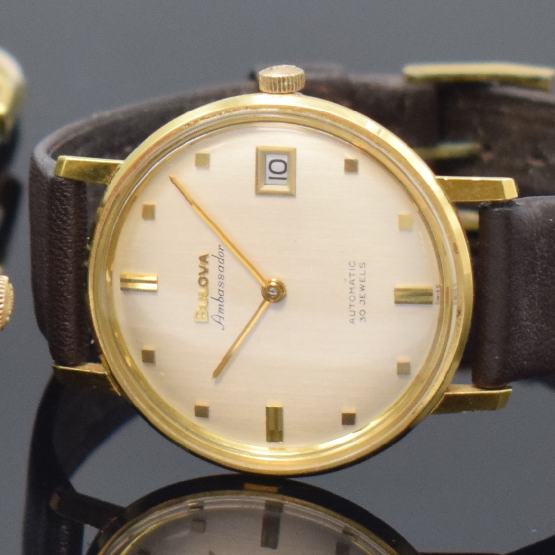 Detail c: 3 vergoldete Armbanduhren Benrus, Bulova und Certina, alle Schweiz 1960/70er Jahre, BENRUS Chronometer: Automatik, für den US- Markt, ...