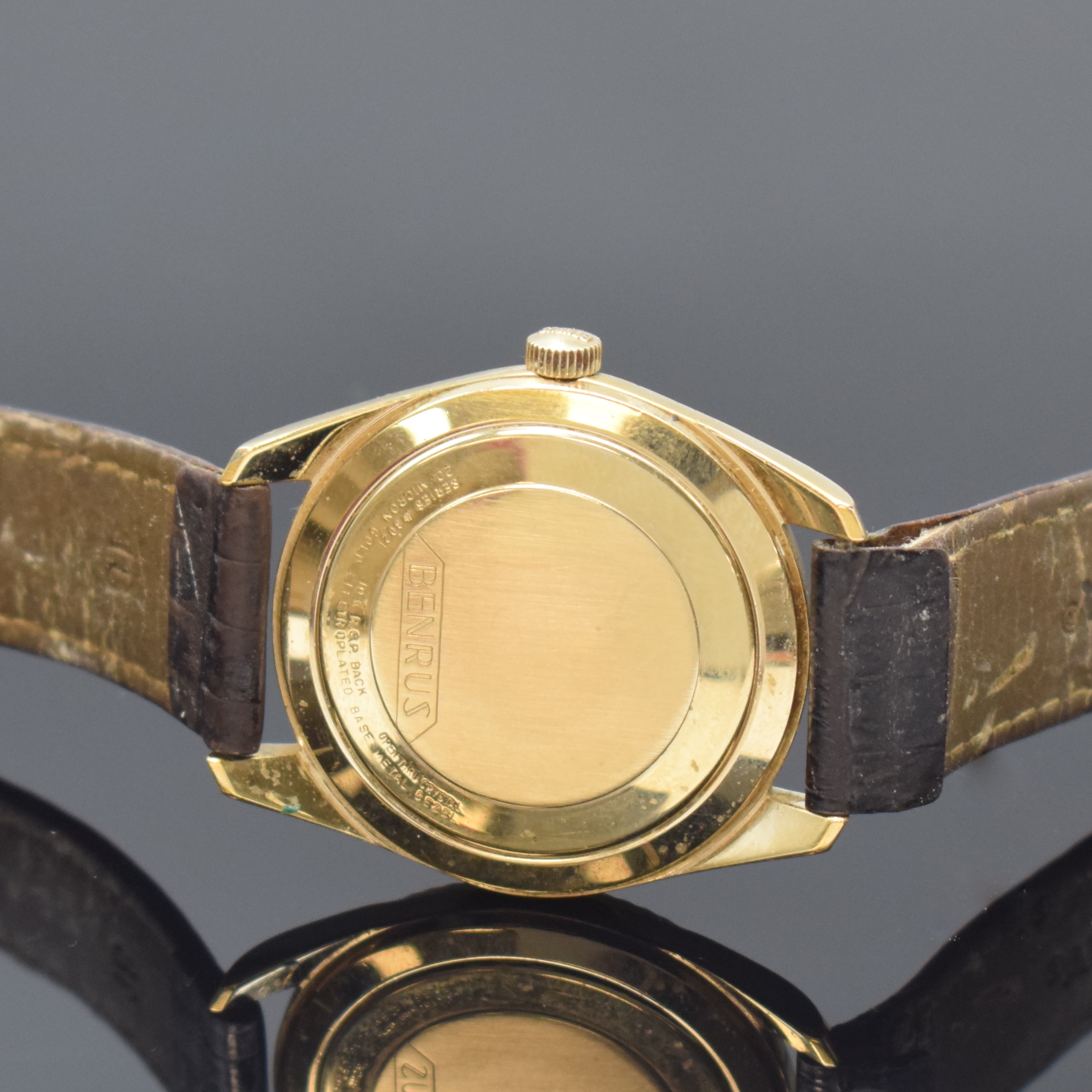Detail h: 3 vergoldete Armbanduhren Benrus, Bulova und Certina, alle Schweiz 1960/70er Jahre, BENRUS Chronometer: Automatik, für den US- Markt, ...