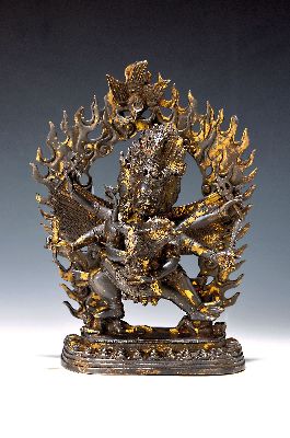 Image 26907647 - Hayagriva mit Weisheitspartnerin, Nepal oder China, 20. Jh., Dharmaschützer mit ...