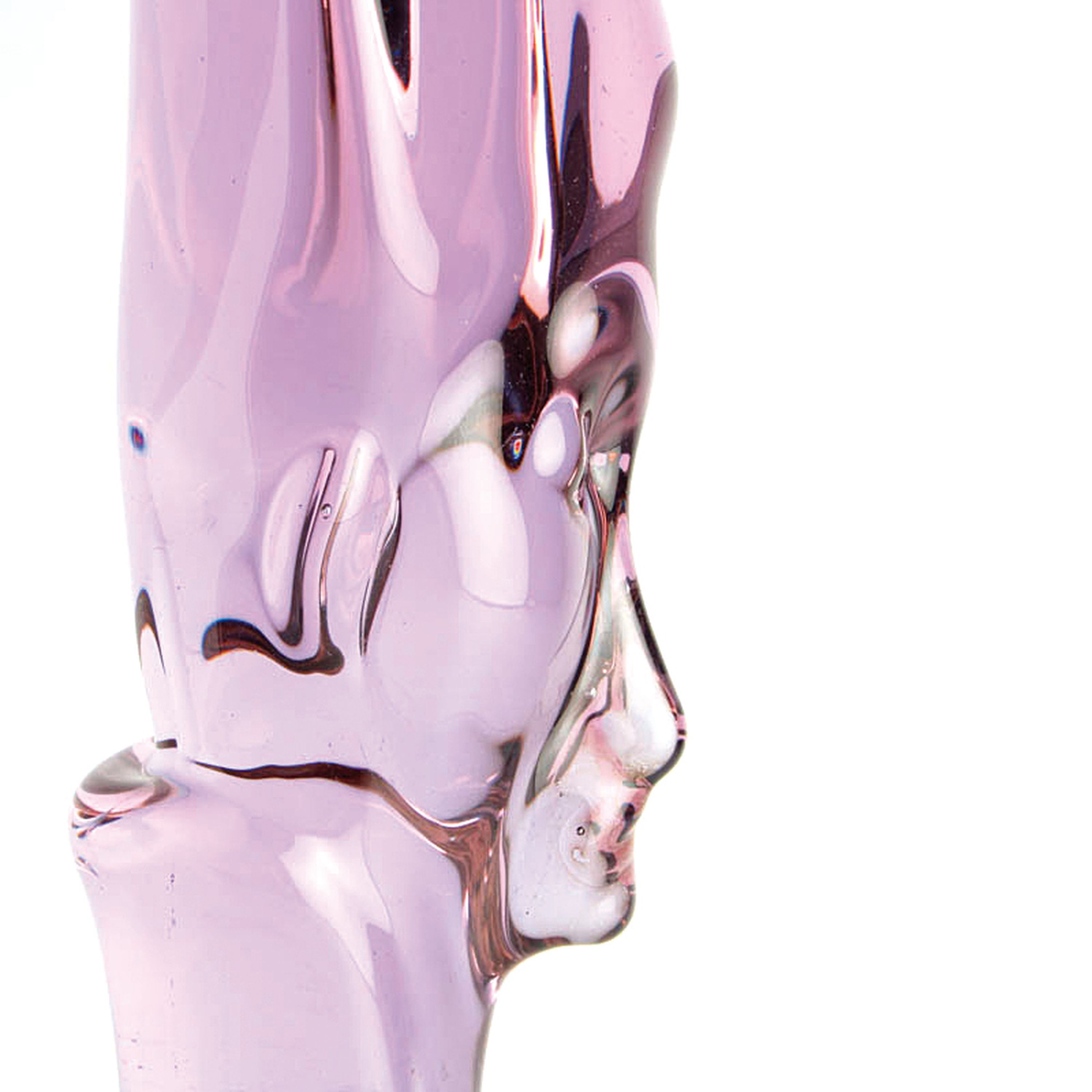Detail b: Glasskulptur Kardinal, Ermanno Nason für Cenedese, Murano, Neodymium Glas, schwere Qualität, H. 45 cm