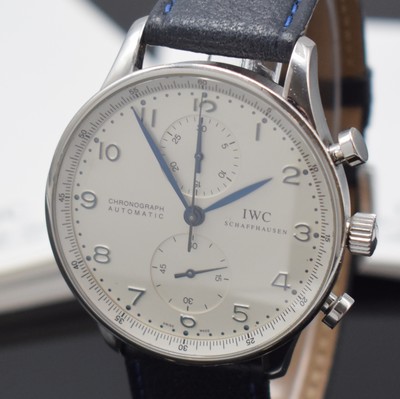 26907837a - IWC Portugieser Herrenchronograph in Stahl Referenz IW371417, Automatik, neutr. ...