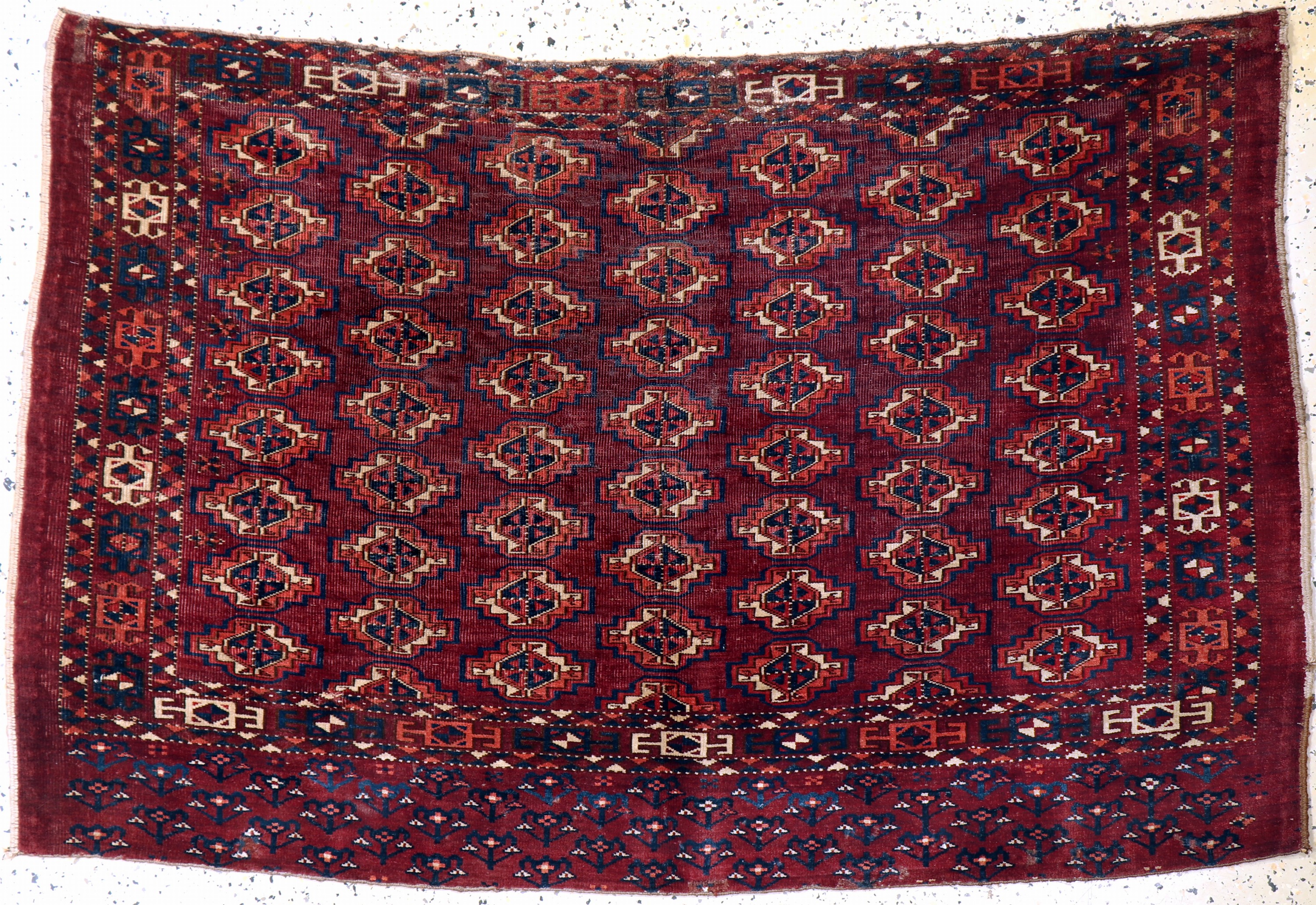 Ersari"Tschowal"antik, Turkmenistan, 19.Jhd, Wolle auf Wolle, ca. 150 x 96 cm, EHZ:4
