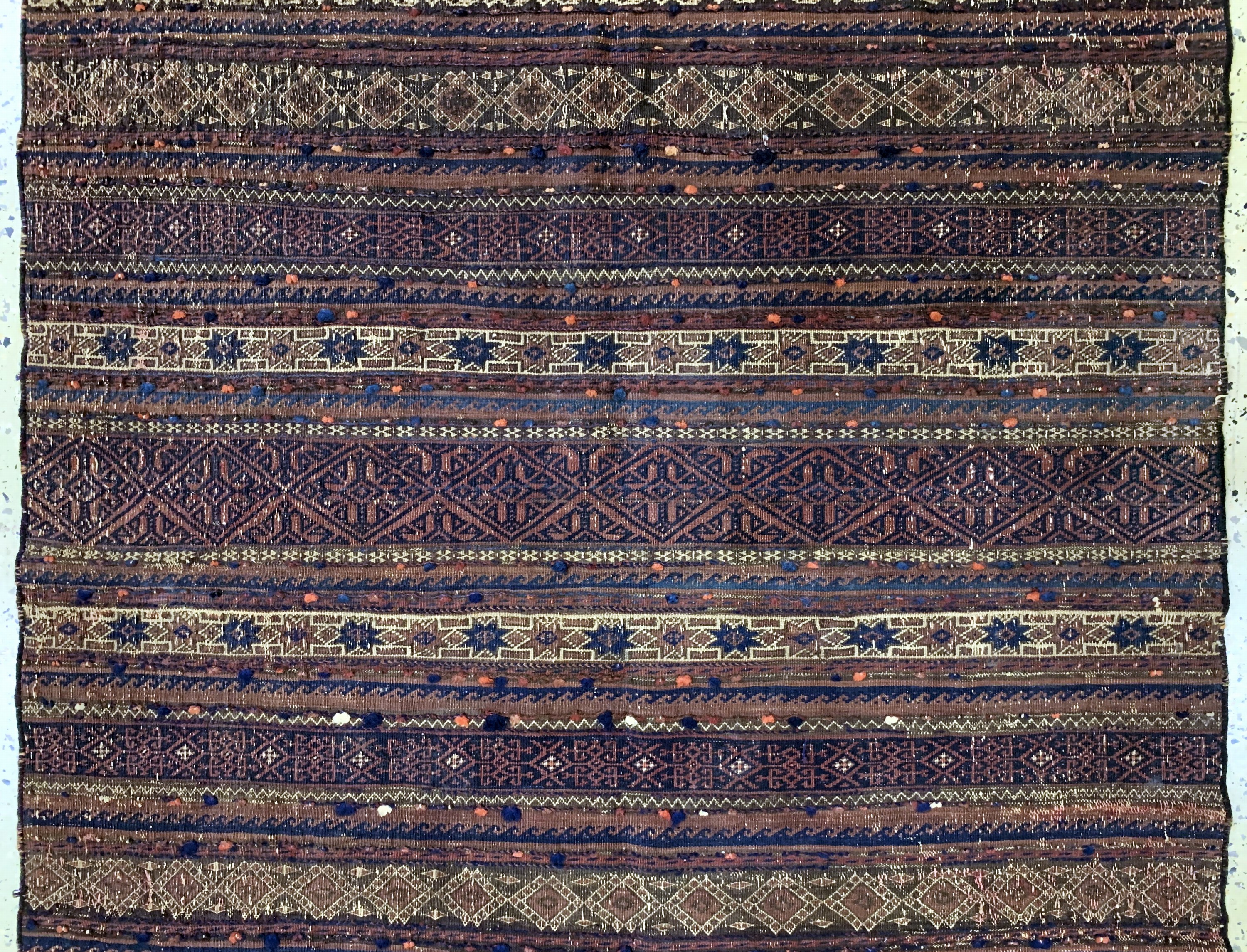 Detail b: 2 Lots Belutsch Kelim, Persien, 19.Jhd, Wolle auf Wolle, ca. 231 x 116 cm & ca. 130 x 81 cm, EHZ: 4