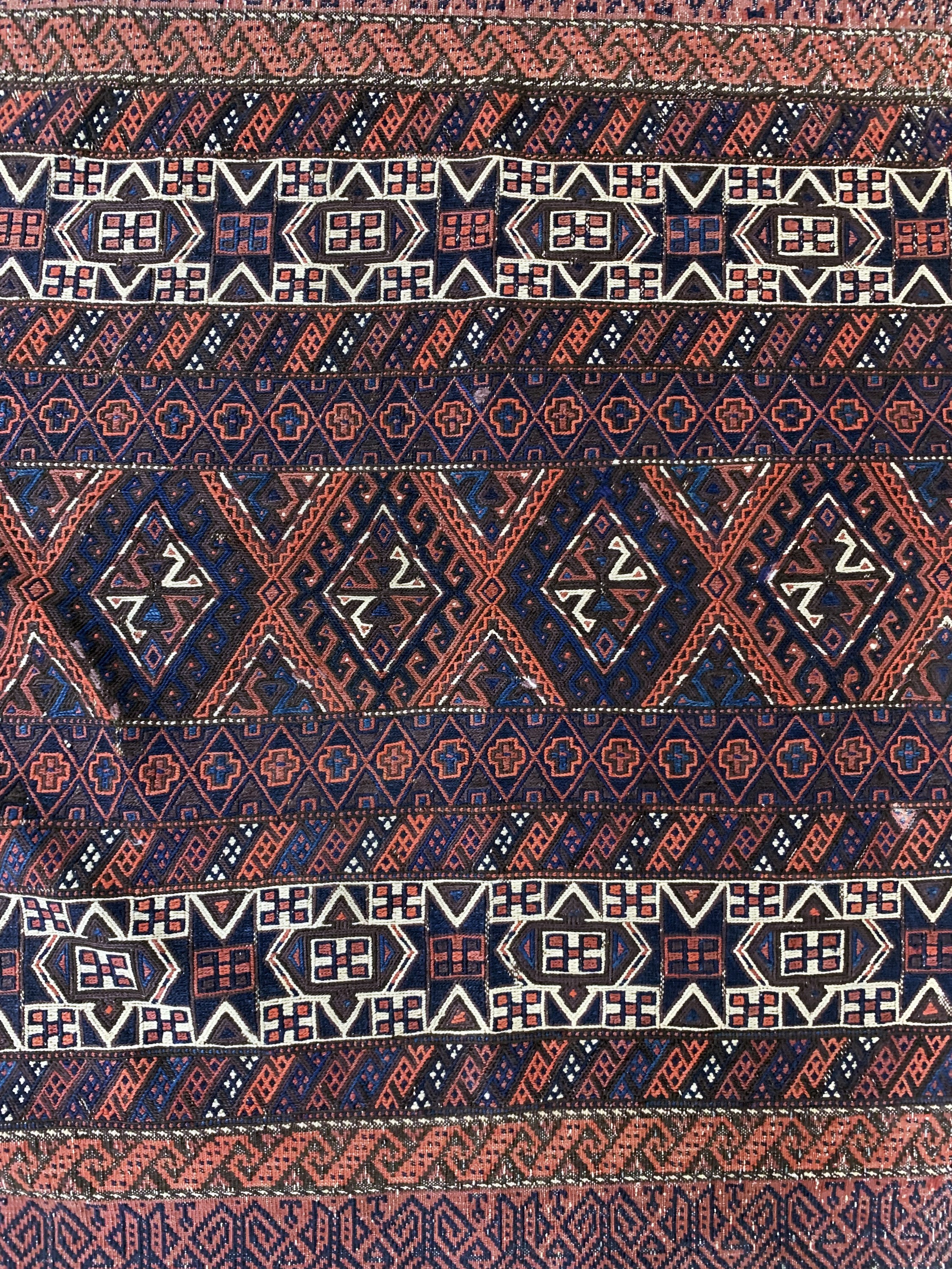 Detail f: 2 Lots Belutsch Kelim, Persien, 19.Jhd, Wolle auf Wolle, ca. 231 x 116 cm & ca. 130 x 81 cm, EHZ: 4
