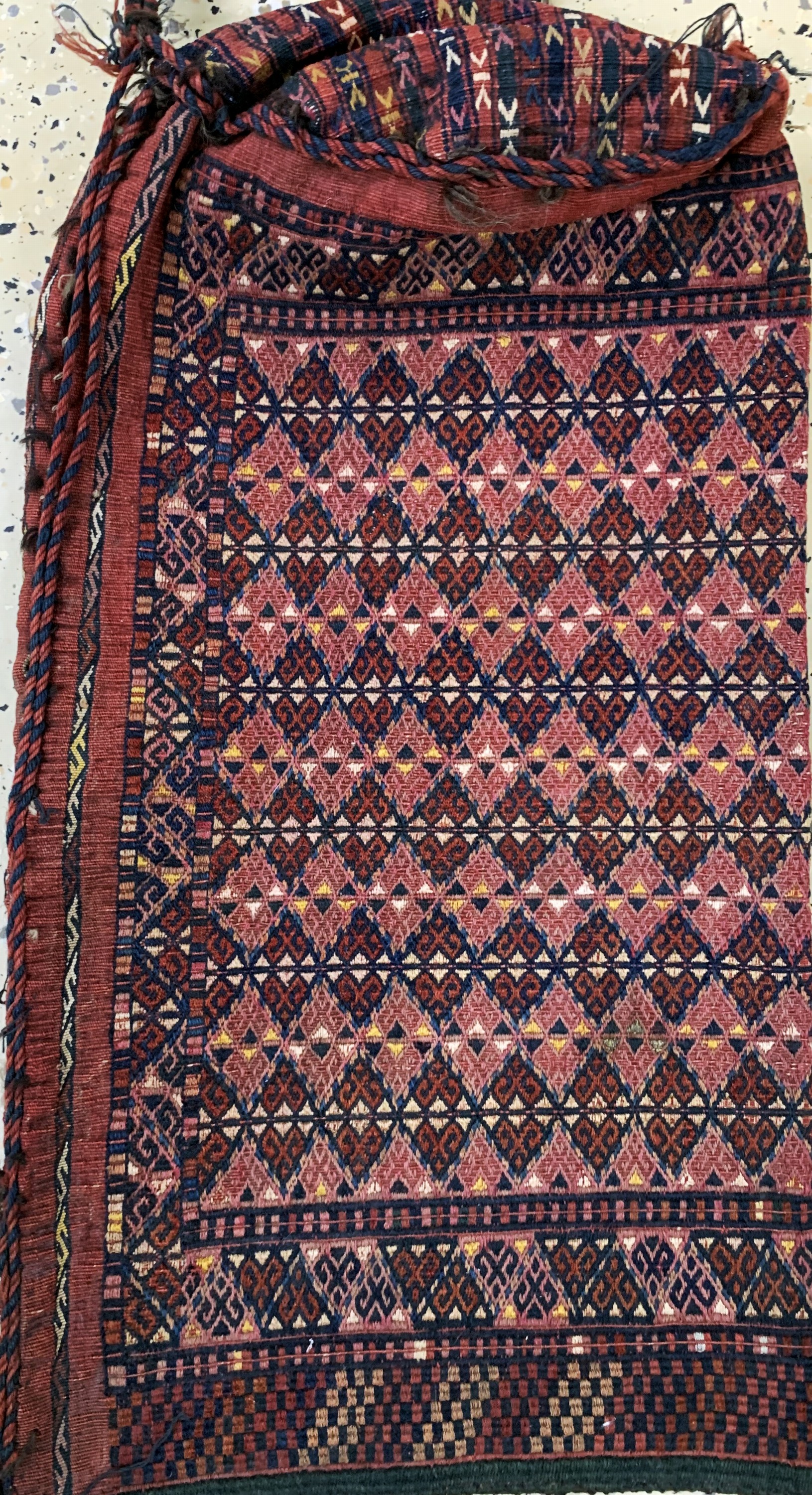 Detail d: 3 Lots"Okbash"antik, Turkmenistan, 19.Jhd, Wolle auf Wolle, ca. 57 x 30 cm, EHZ: 3
