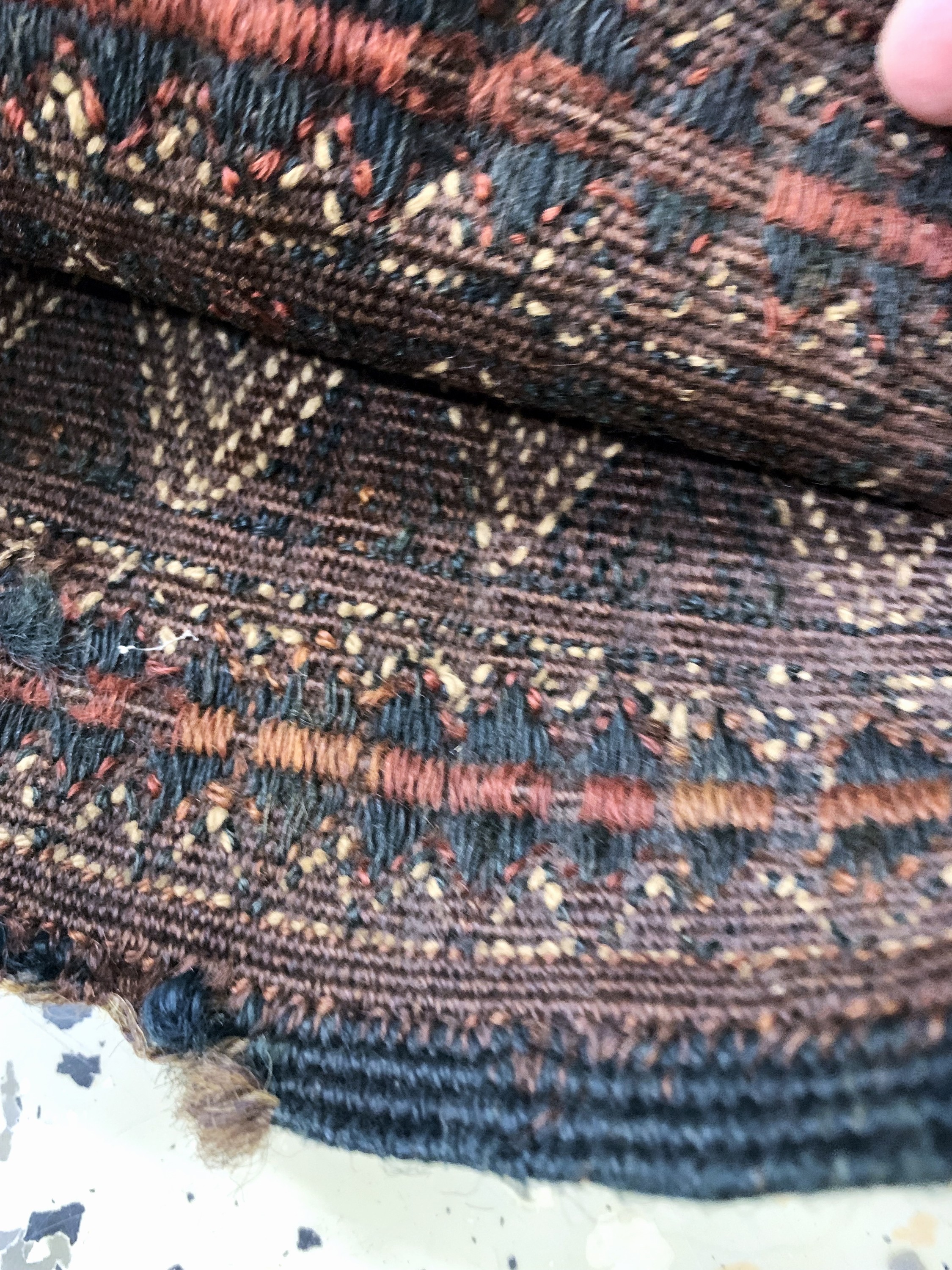Detail i: 3 Lots"Okbash"antik, Turkmenistan, 19.Jhd, Wolle auf Wolle, ca. 57 x 30 cm, EHZ: 3