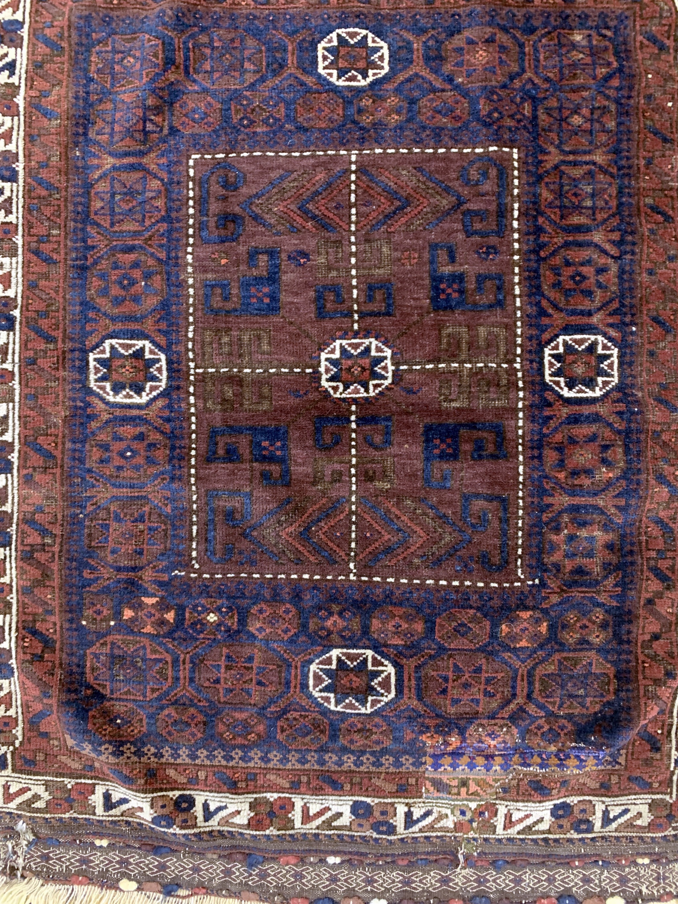 Detail a: 4 Lots Belutsch antik, Persien, 19.Jhd, Wolle auf Wolle, ca. 100 x 68 cm, EHZ: 4