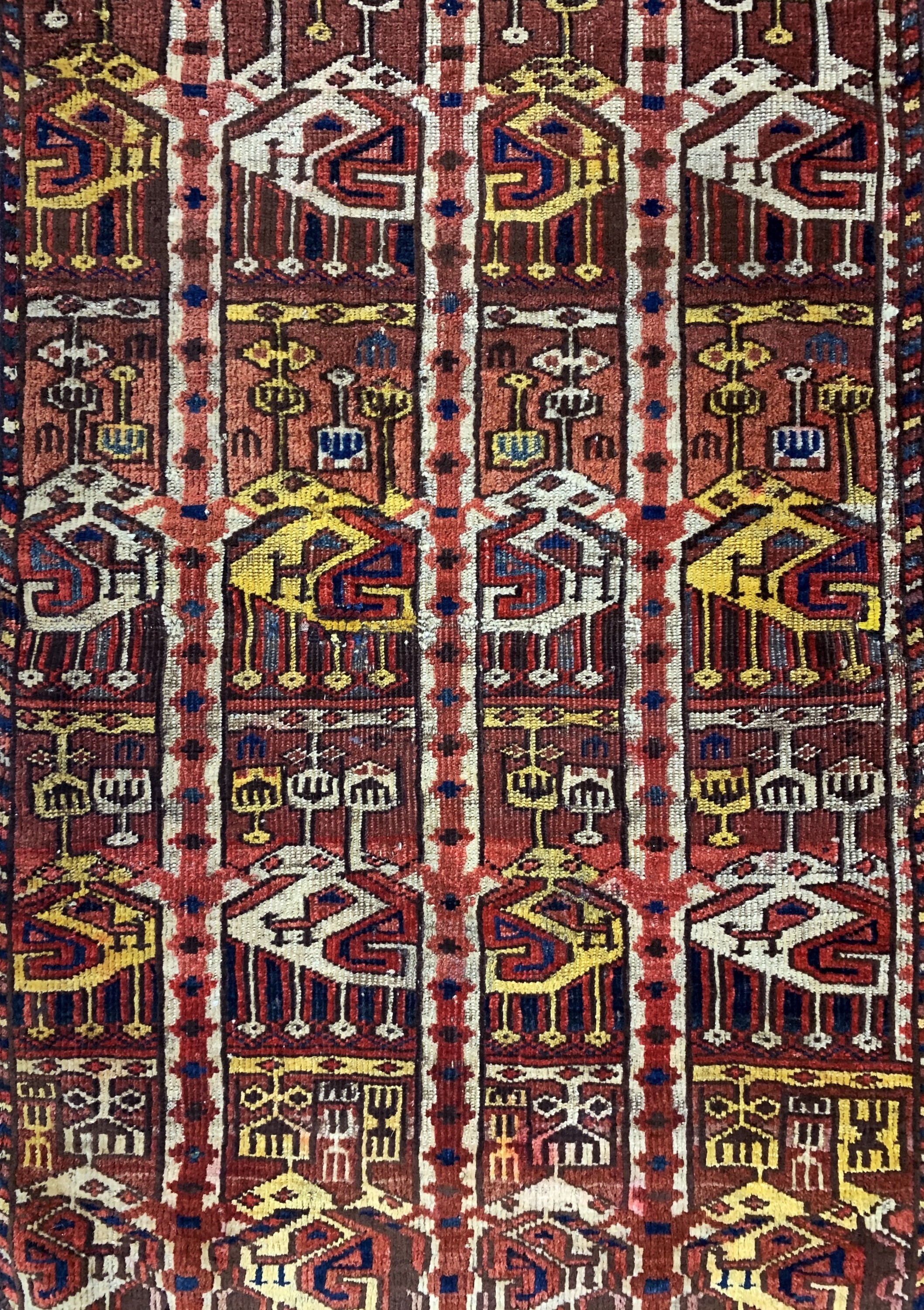 Detail a: 4 Lots Poshti antik, Turkmenistan, 19.Jhd, Wolle auf Wolle, ca. 91 x 68 cm, EHZ: 4