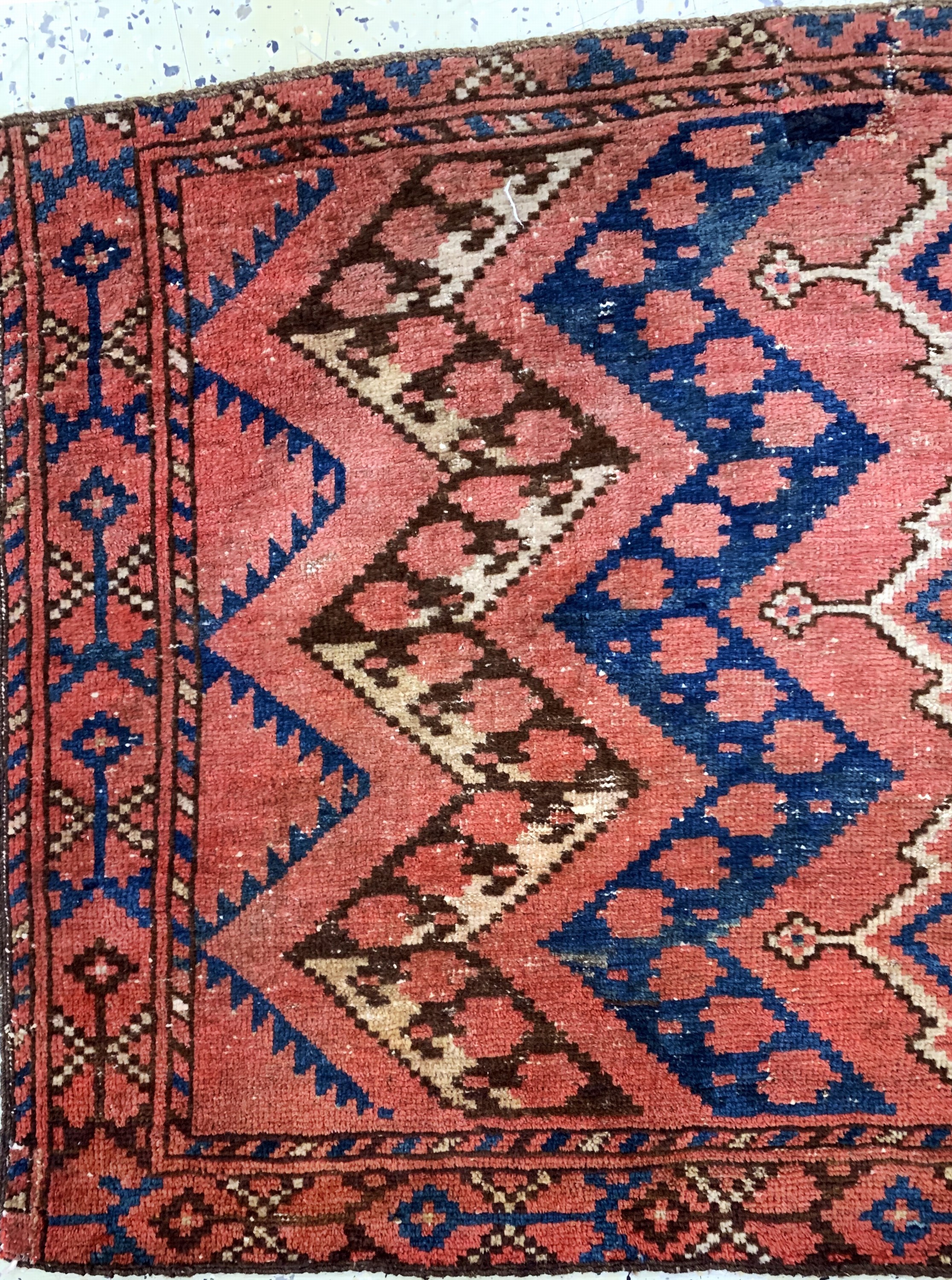 Detail b: 4 Lots"Tschowal"antik, Turkmenistan, 19.Jhd, Wolle auf Wolle, ca. 164 x 80 cm, EHZ:4