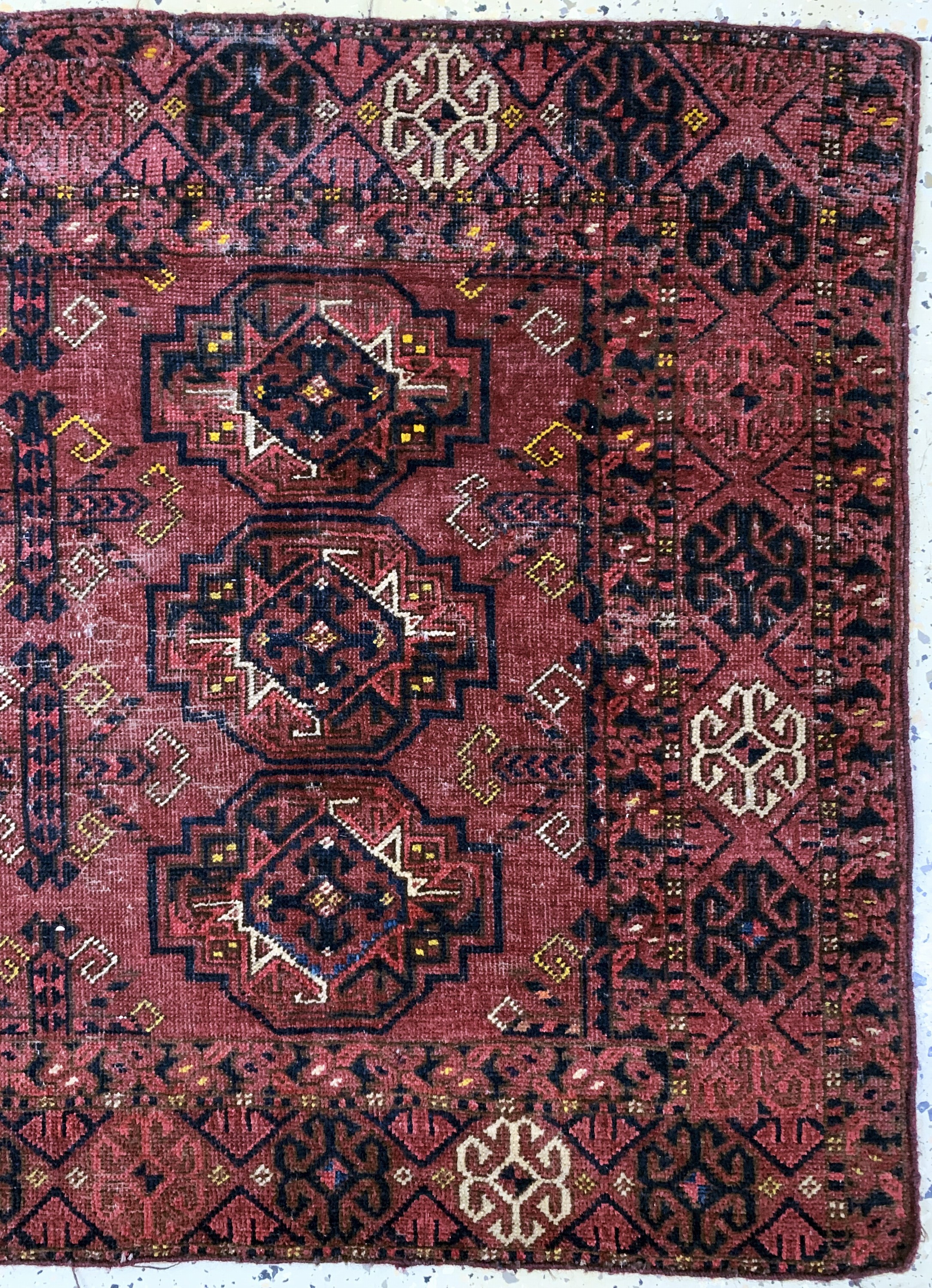 Detail g: 4 Lots"Tschowal"antik, Turkmenistan, 19.Jhd, Wolle auf Wolle, ca. 164 x 80 cm, EHZ:4