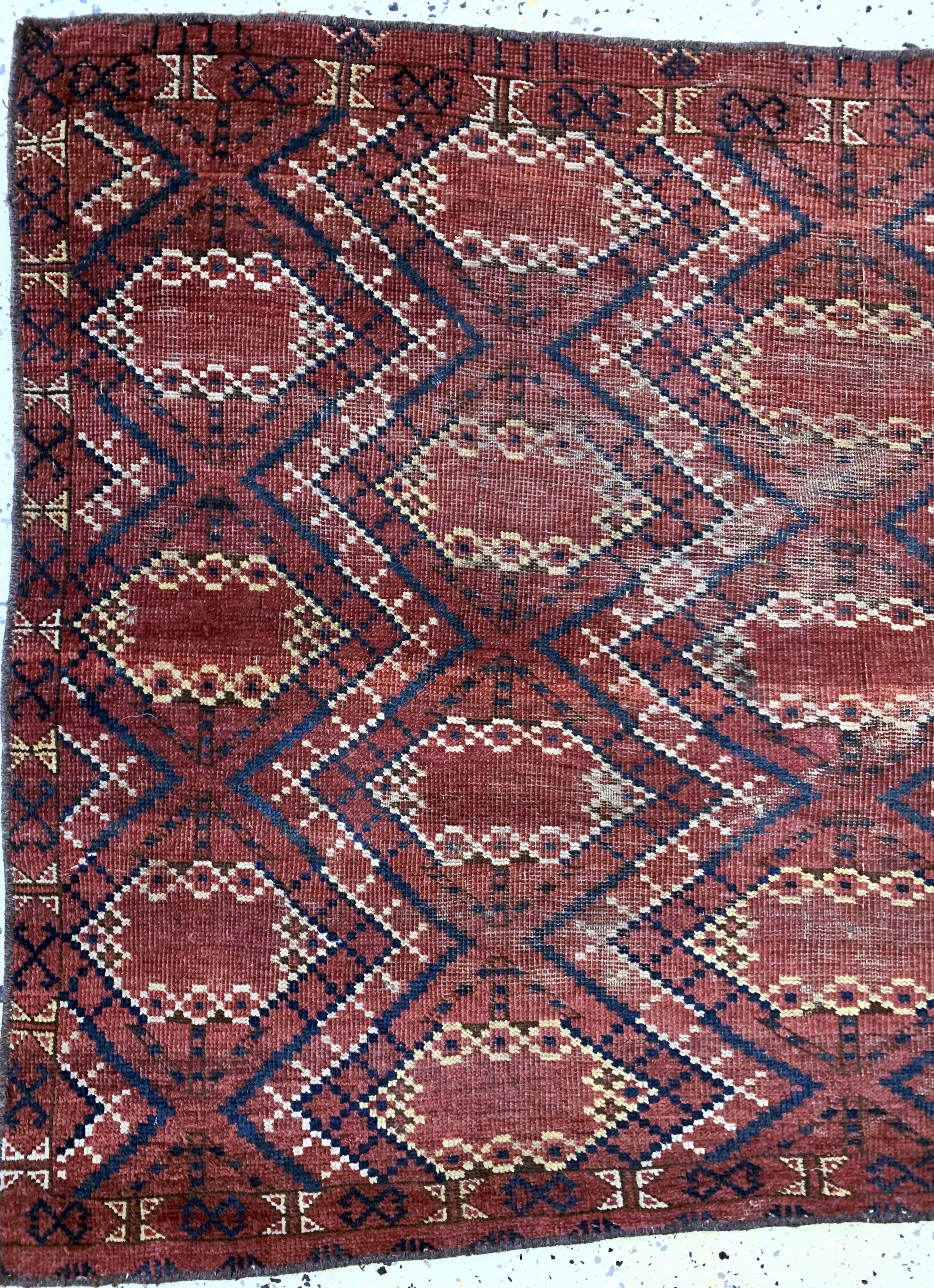 Detail k: 4 Lots"Tschowal"antik, Turkmenistan, 19.Jhd, Wolle auf Wolle, ca. 164 x 80 cm, EHZ:4