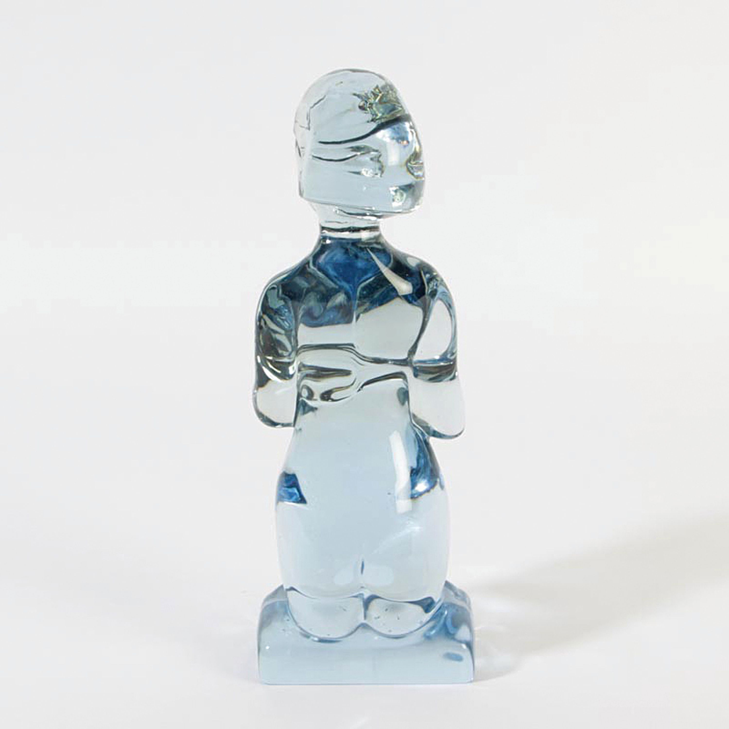 Detail d: Zwei Glasskulpturen weibliche Akte, Ermanno Nason für Cenedese, Murano, farbloses bzw. hellblau getöntes Glas, H. 28 cm