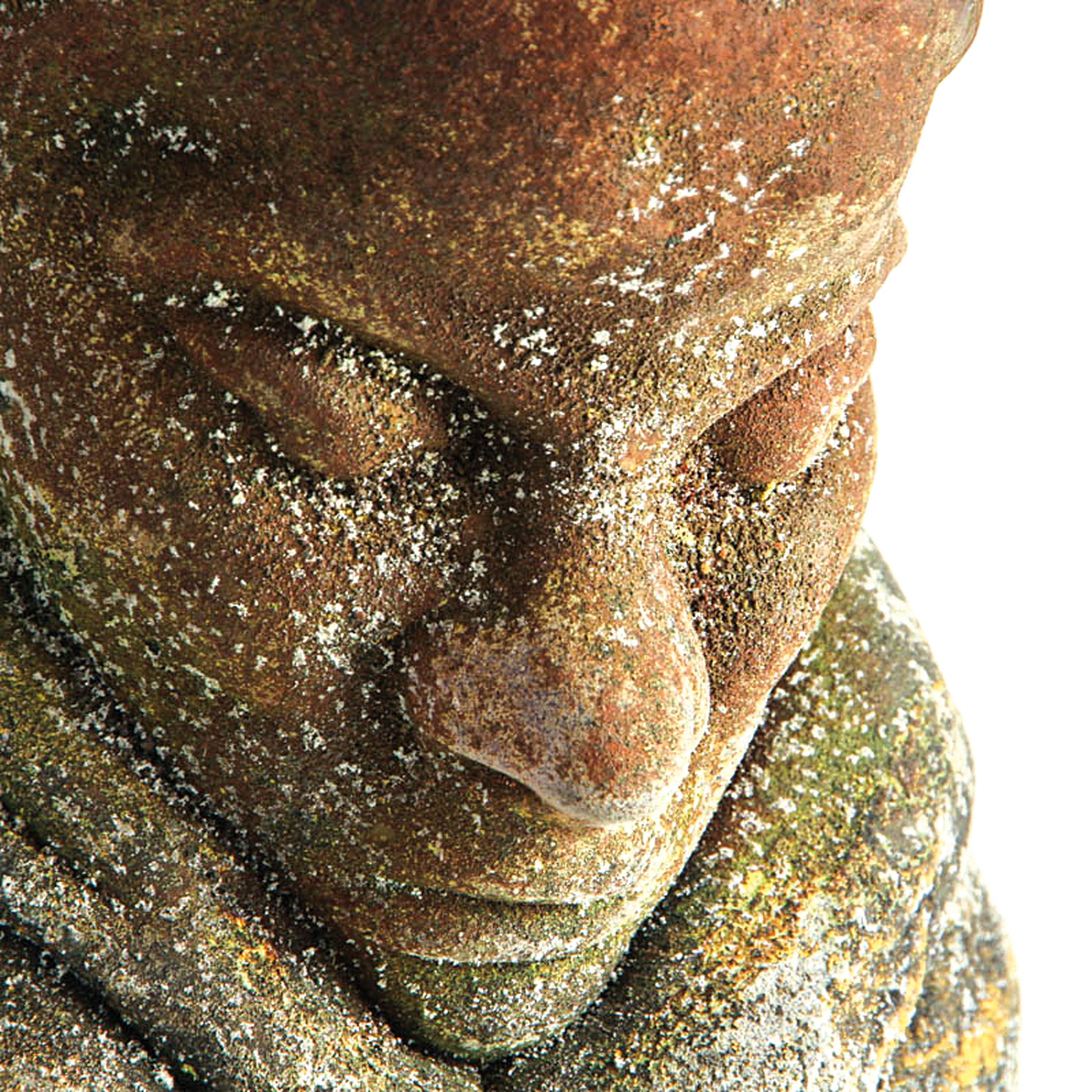 Detail i: Zwei Vetro a Scavo-Glasobjekte, Ermanno Nason für Cenedese, Murano, farbloses Glas, grau-grüne Patina mit Goldauflage in Vetro a Scavo-Technik, ...