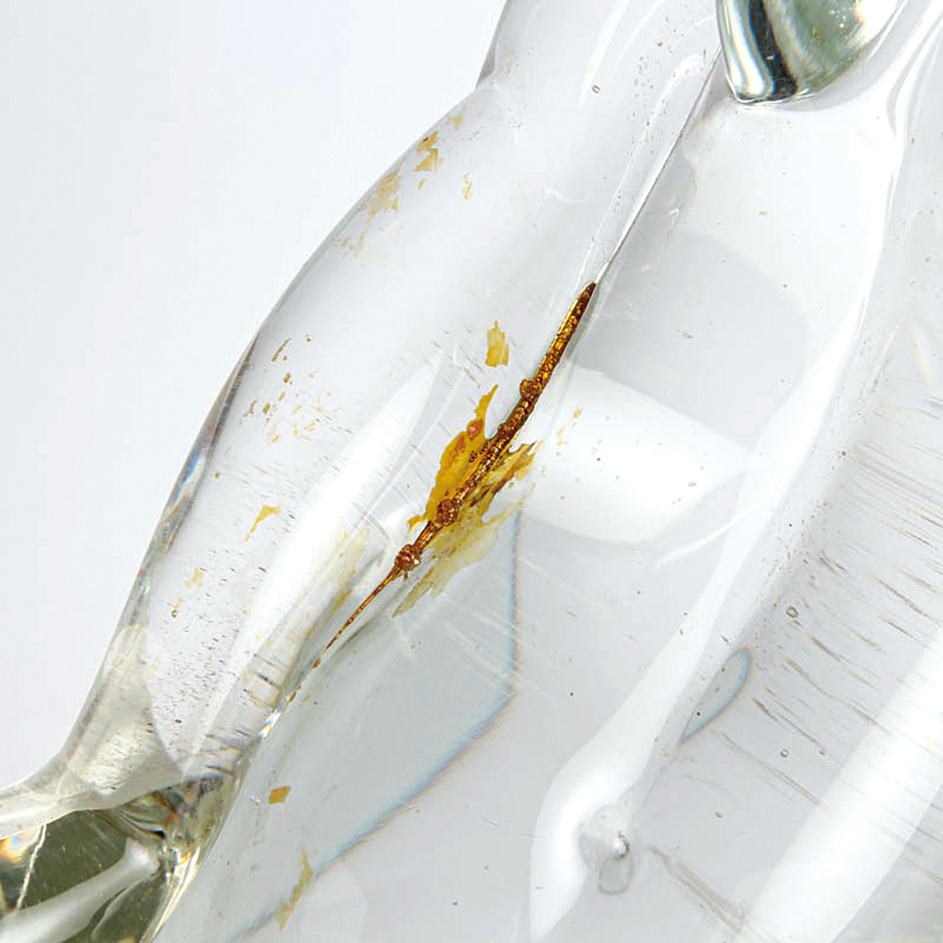 Detail b: Glasskulptur, Ermanno Nason für Cenedese, Murano, Frauentorso auf Sockel, Unikat, H. ca. 29cm