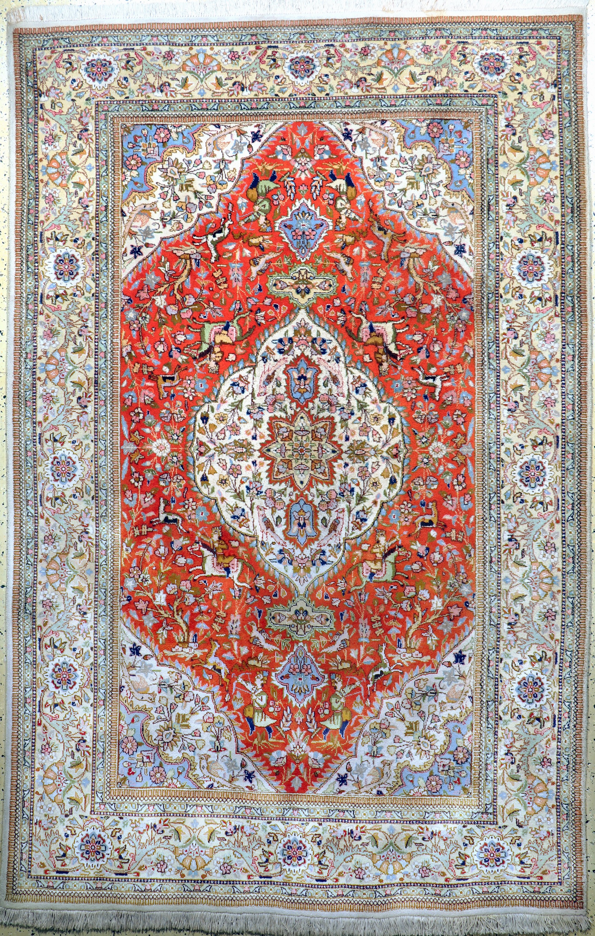 Täbriz Tabatabai, Persien, Mitte 20.Jhd, Wolle auf Baumwolle, ca. 290 x 188 cm, Reinigungsbedürftig, EHZ: 2