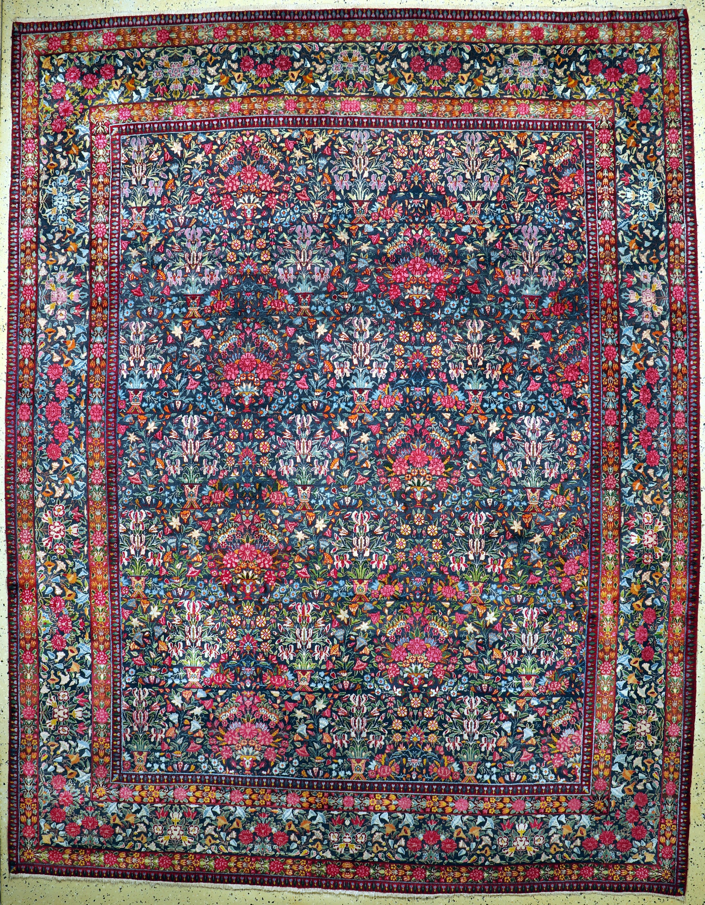 Yazd fein alt, Persien, Anfang 20.Jhd, Wolle auf Baumwolle, ca. 345 x 270 cm, gereinigt, EHZ: 2