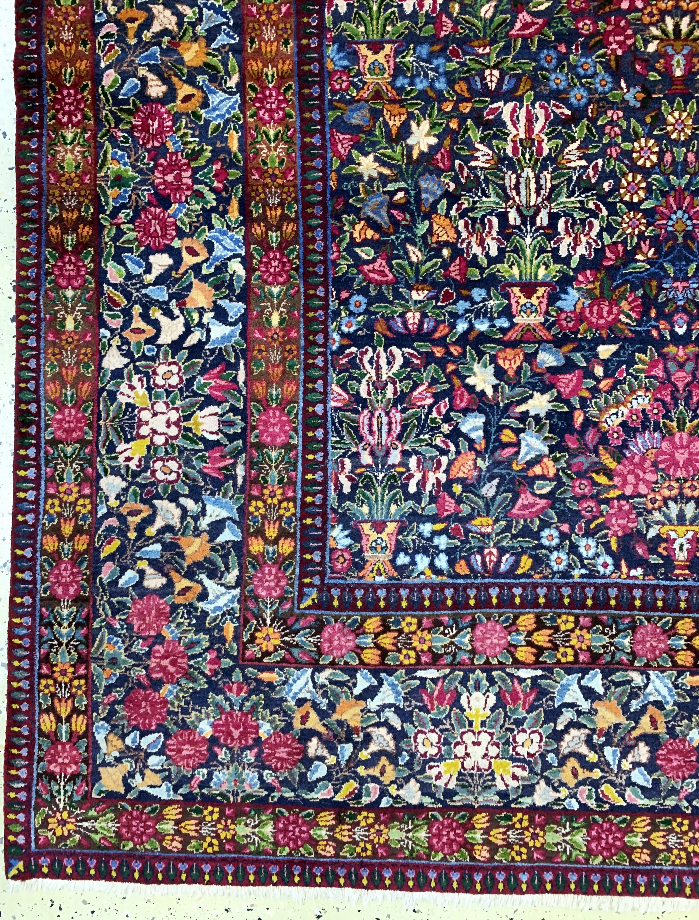 Detail b: Yazd fein alt, Persien, Anfang 20.Jhd, Wolle auf Baumwolle, ca. 345 x 270 cm, gereinigt, EHZ: 2