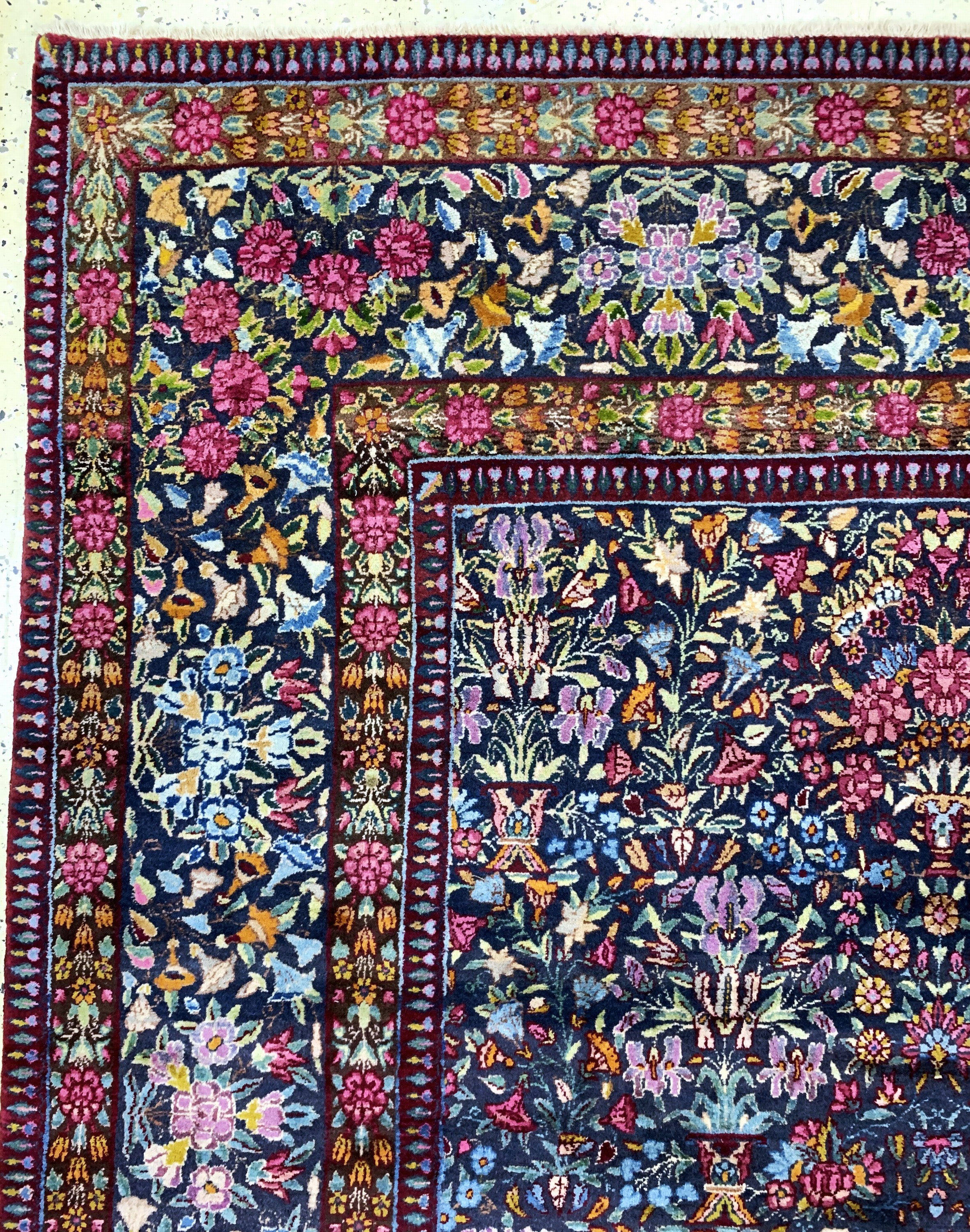 Detail d: Yazd fein alt, Persien, Anfang 20.Jhd, Wolle auf Baumwolle, ca. 345 x 270 cm, gereinigt, EHZ: 2