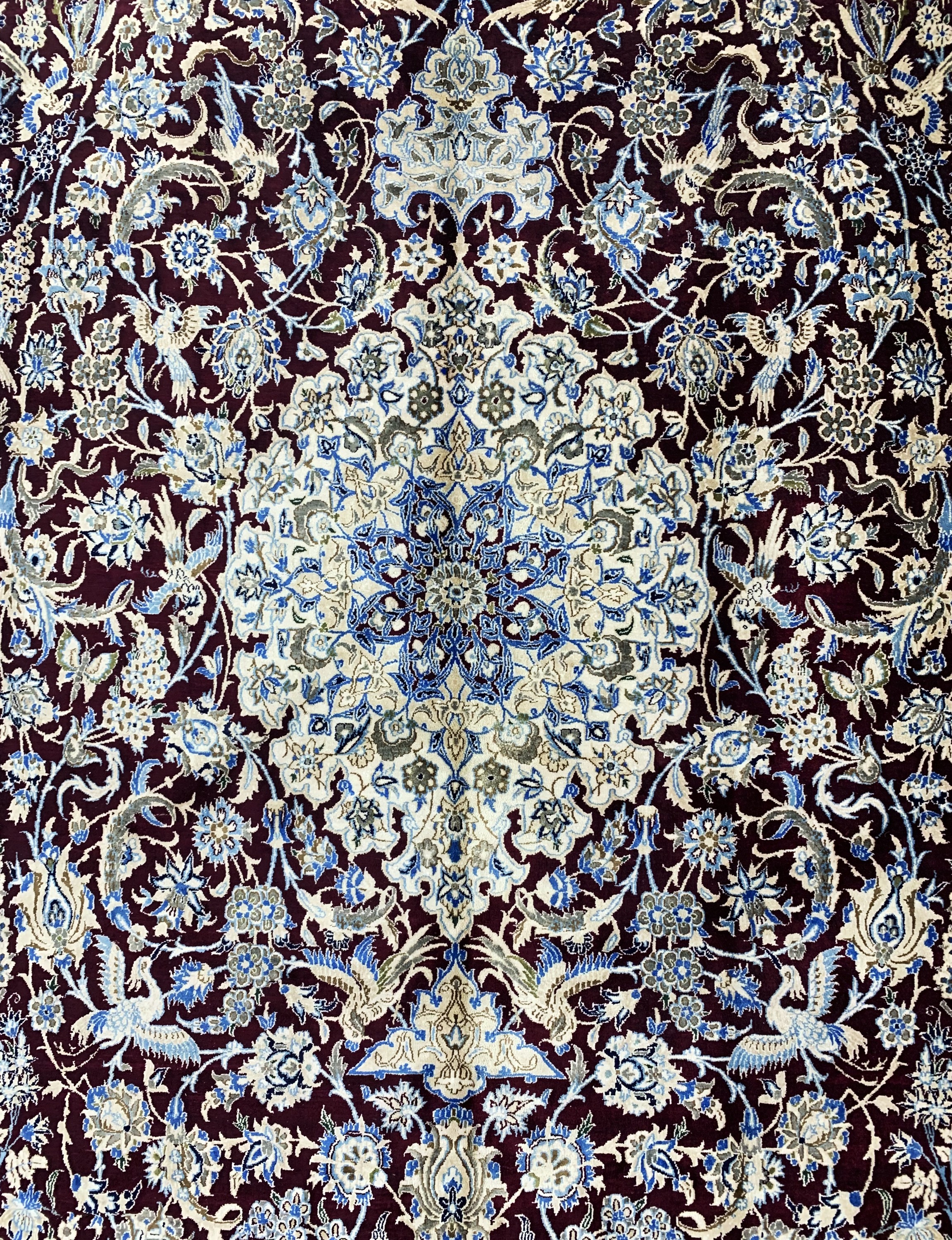 Detail c: Nain Seide fein, Persien, Mitte 20.Jhd, reine Naturseide, ca. 345 x 212 cm, gereinigt,EHZ: 1-2