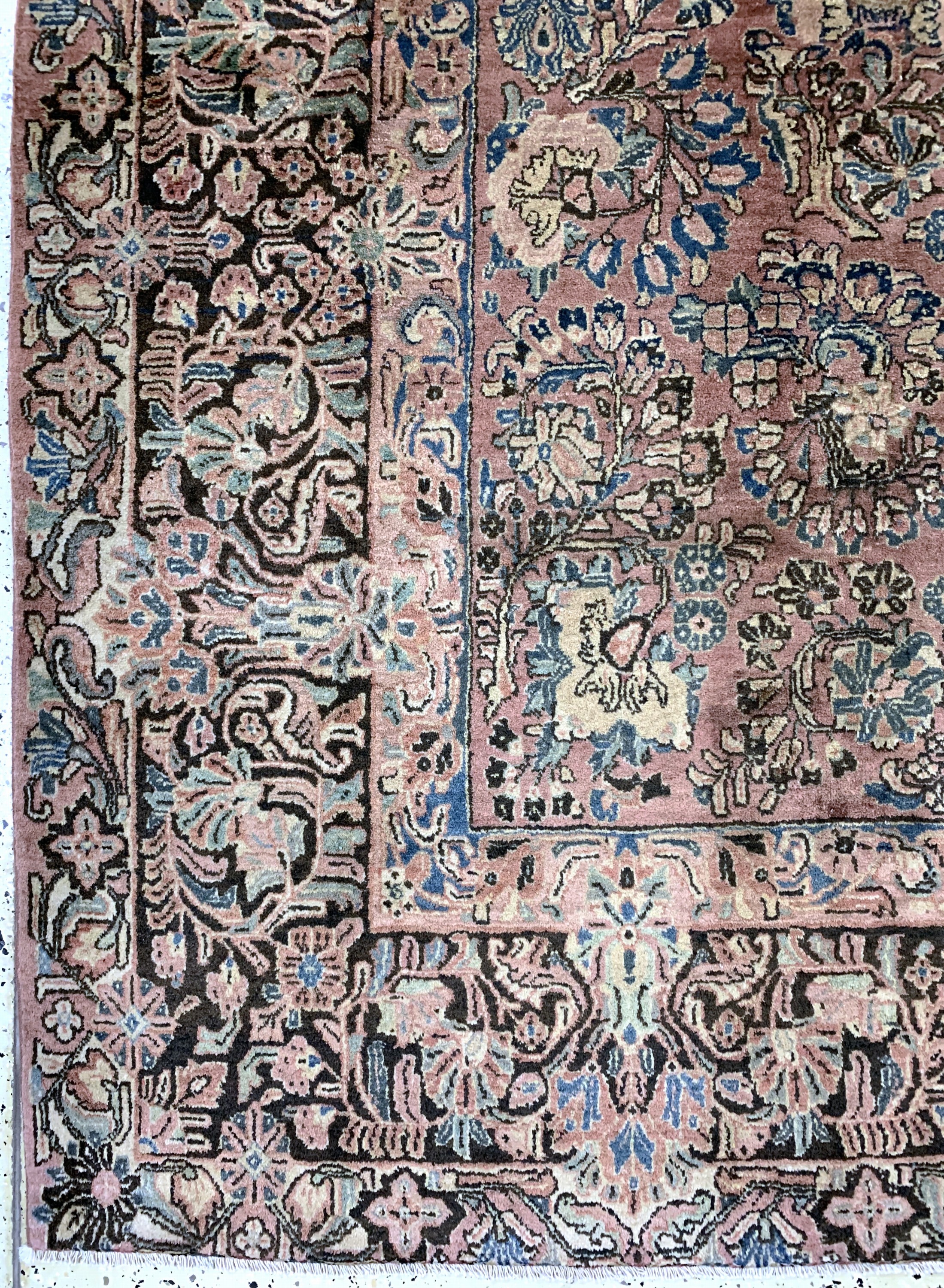 Detail b: Sarogh Kork alt, Persien, Anfang 20.Jhd, Korkwolle auf Baumwolle, ca. 355 x 275 cm, gereinigt, EHZ: 1-2
