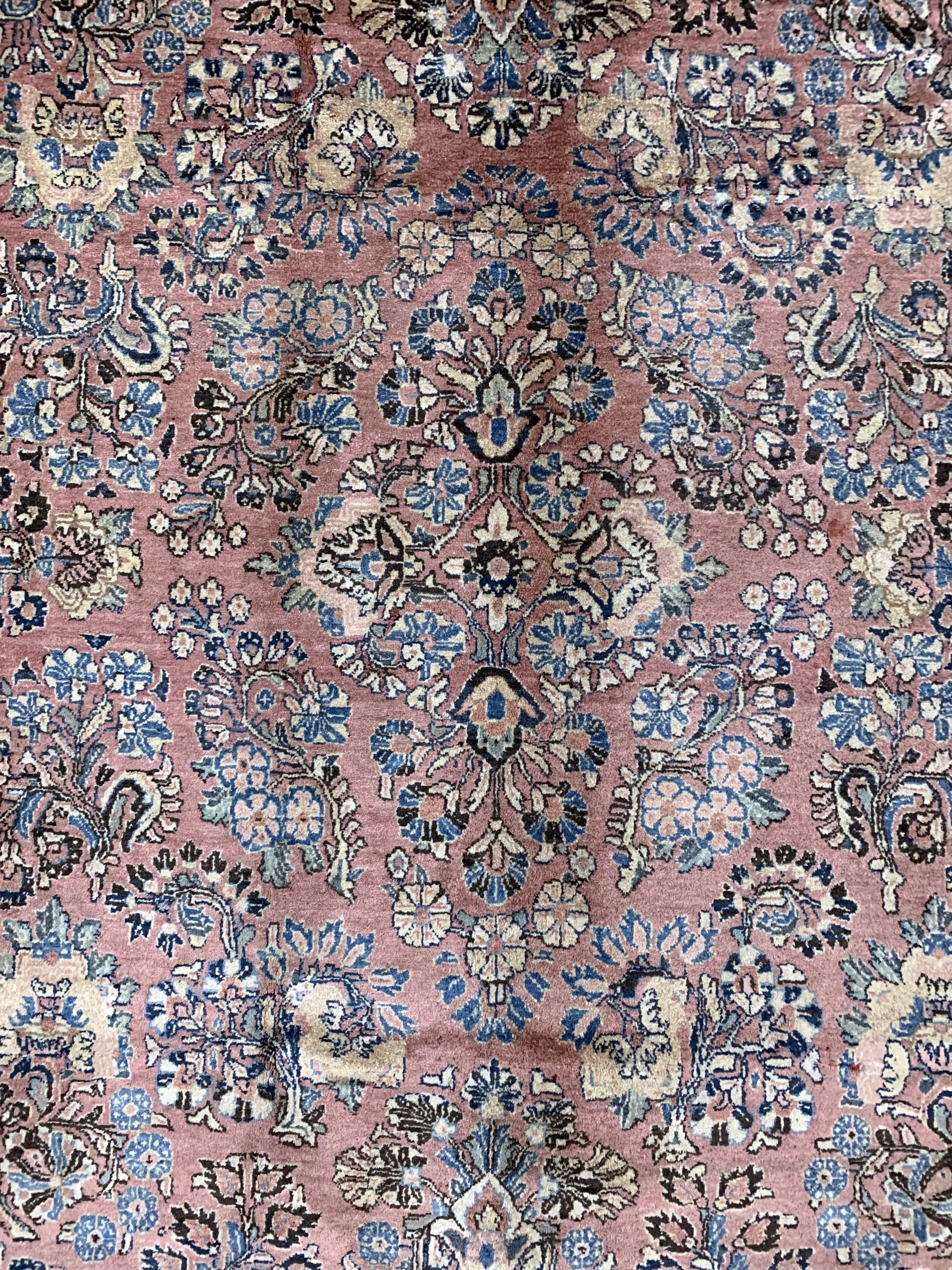 Detail c: Sarogh Kork alt, Persien, Anfang 20.Jhd, Korkwolle auf Baumwolle, ca. 355 x 275 cm, gereinigt, EHZ: 1-2