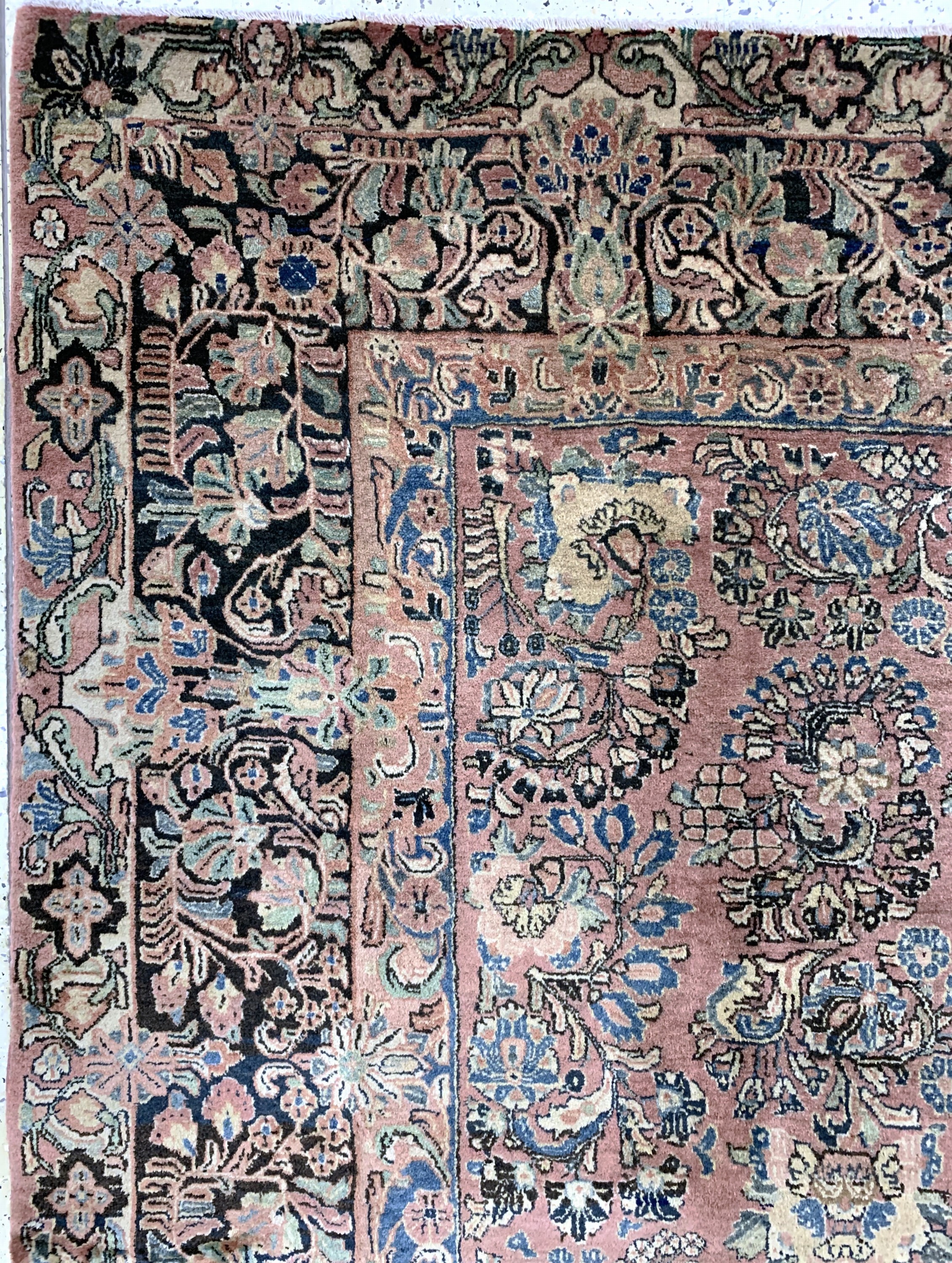 Detail d: Sarogh Kork alt, Persien, Anfang 20.Jhd, Korkwolle auf Baumwolle, ca. 355 x 275 cm, gereinigt, EHZ: 1-2