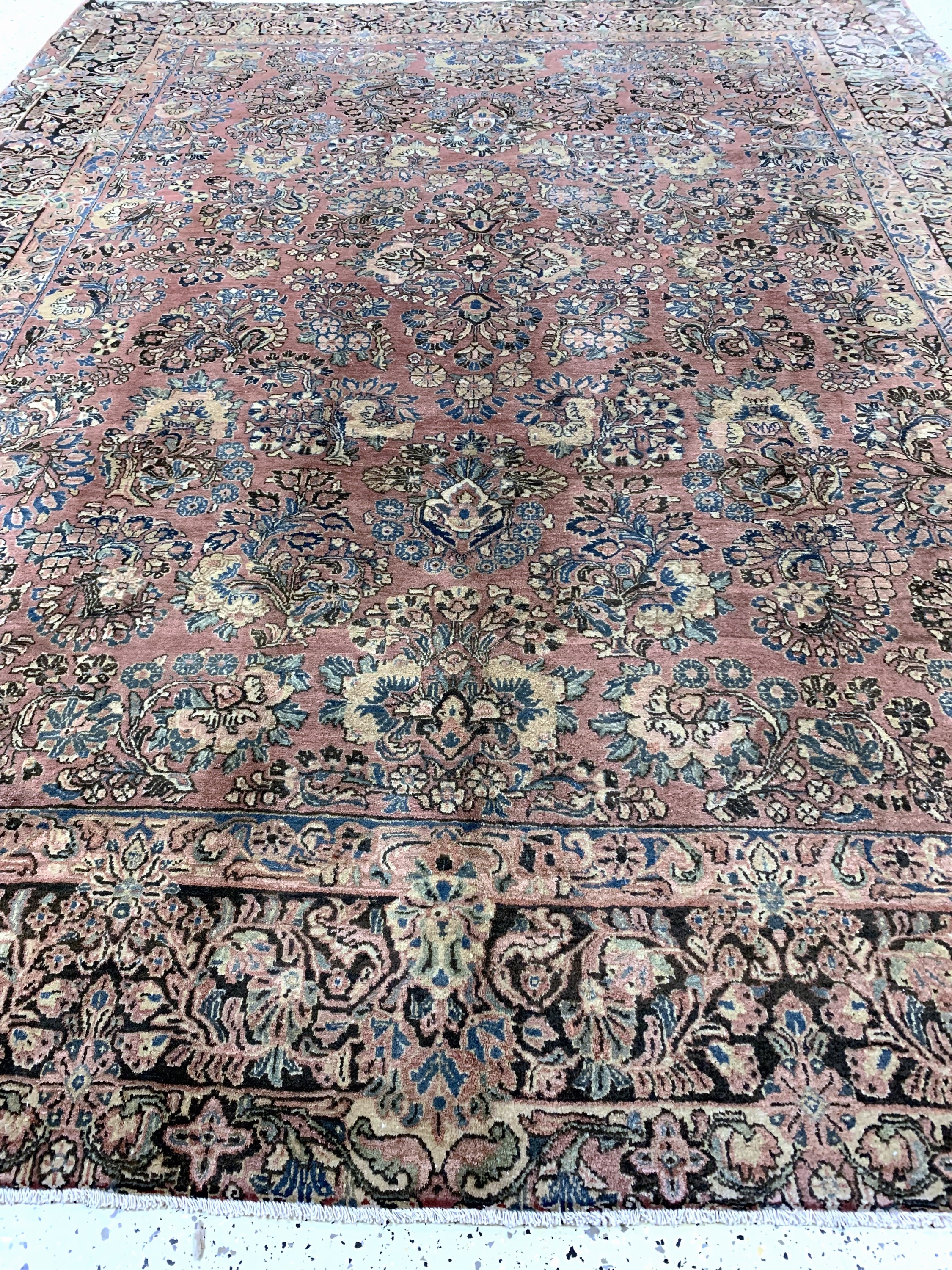 Detail g: Sarogh Kork alt, Persien, Anfang 20.Jhd, Korkwolle auf Baumwolle, ca. 355 x 275 cm, gereinigt, EHZ: 1-2
