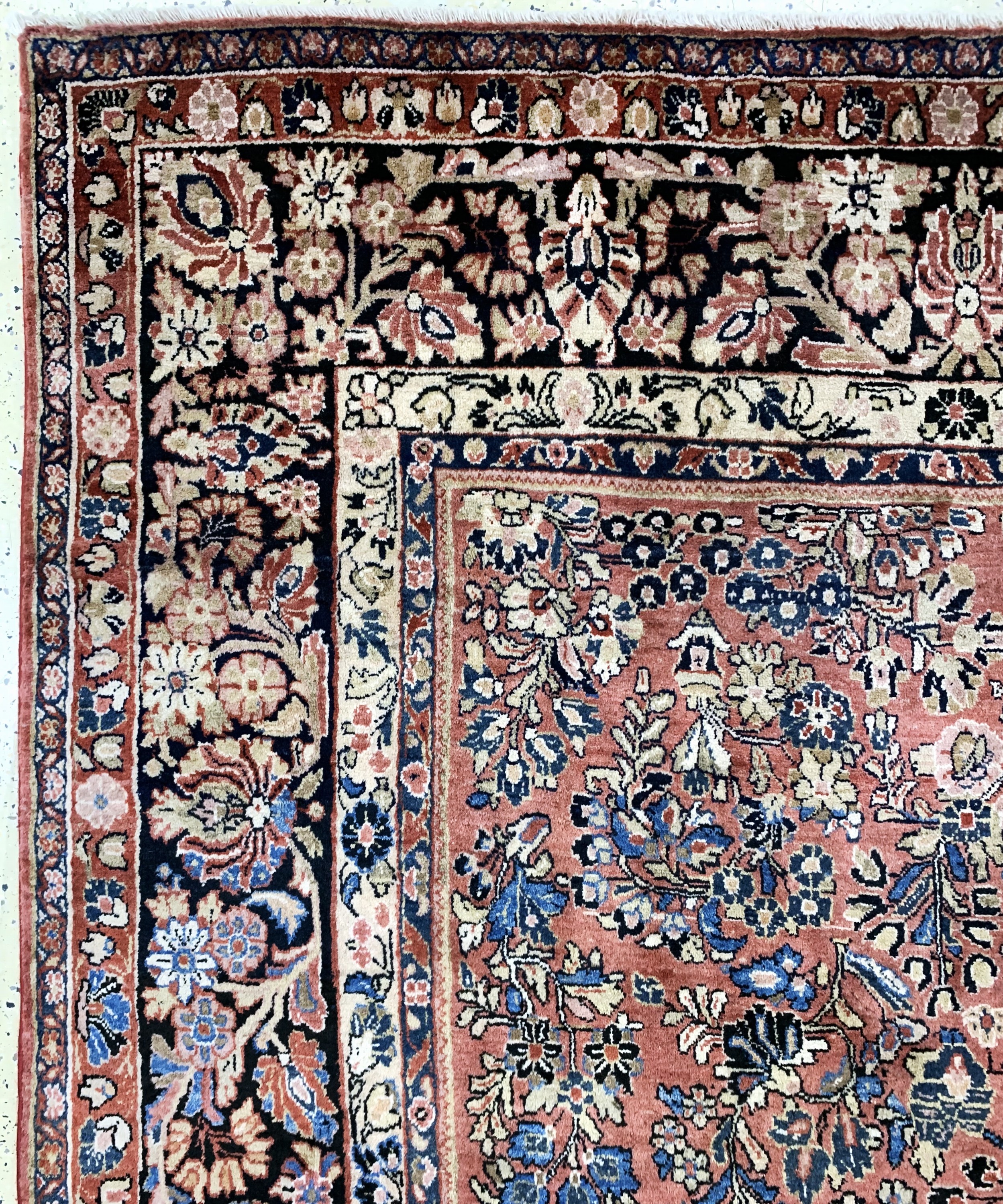 Detail e: Us Re-Import Sarogh antik, Persien, um 1900, Wolle auf Baumwolle, ca. 360 x 270 cm, gereinigt, EHZ: 2