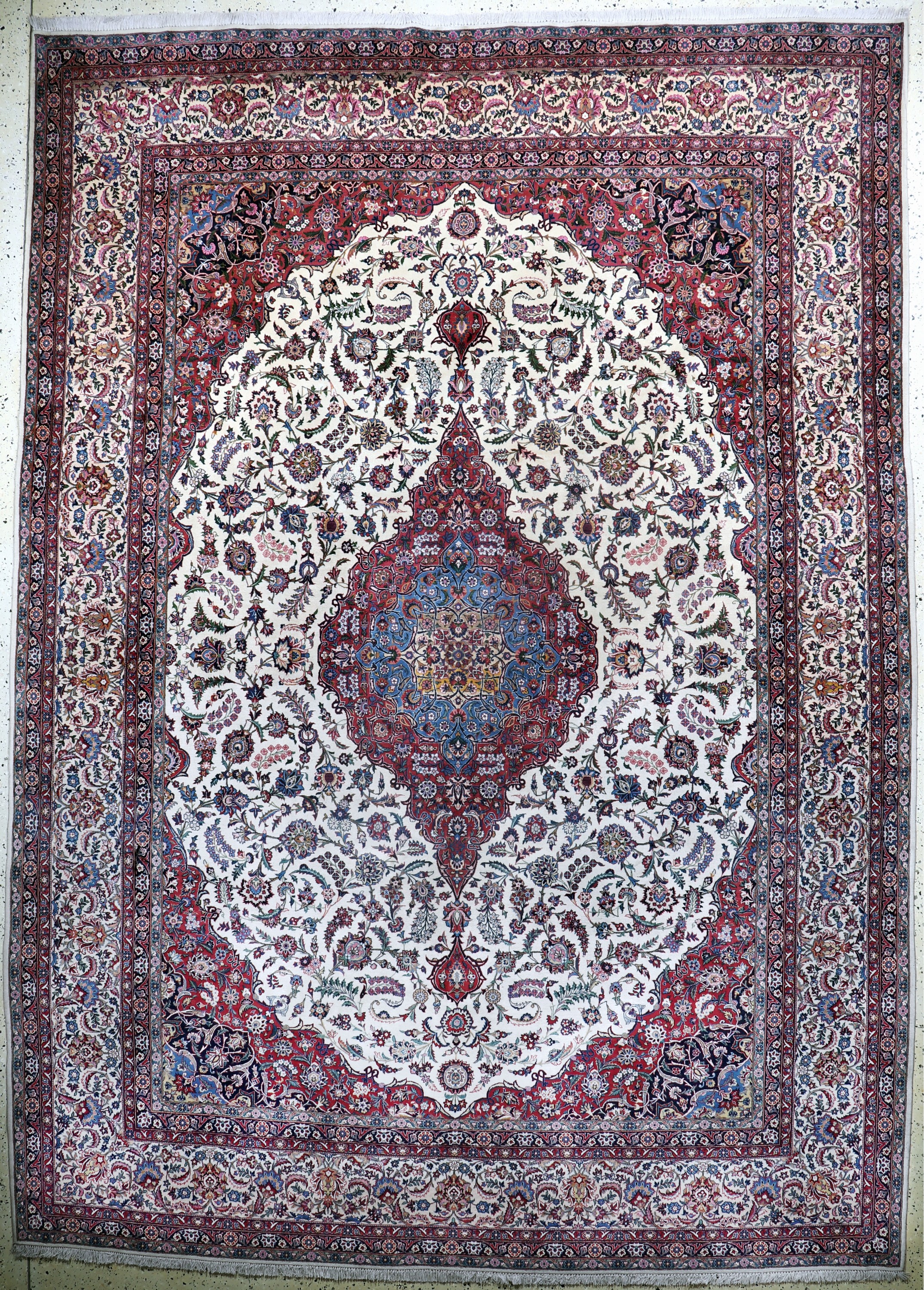Keschan Kork fein, Persien, Mitte 20.Jhd, Korkwolle auf Baumwolle, ca. 347 x 251 cm, EHZ: 2