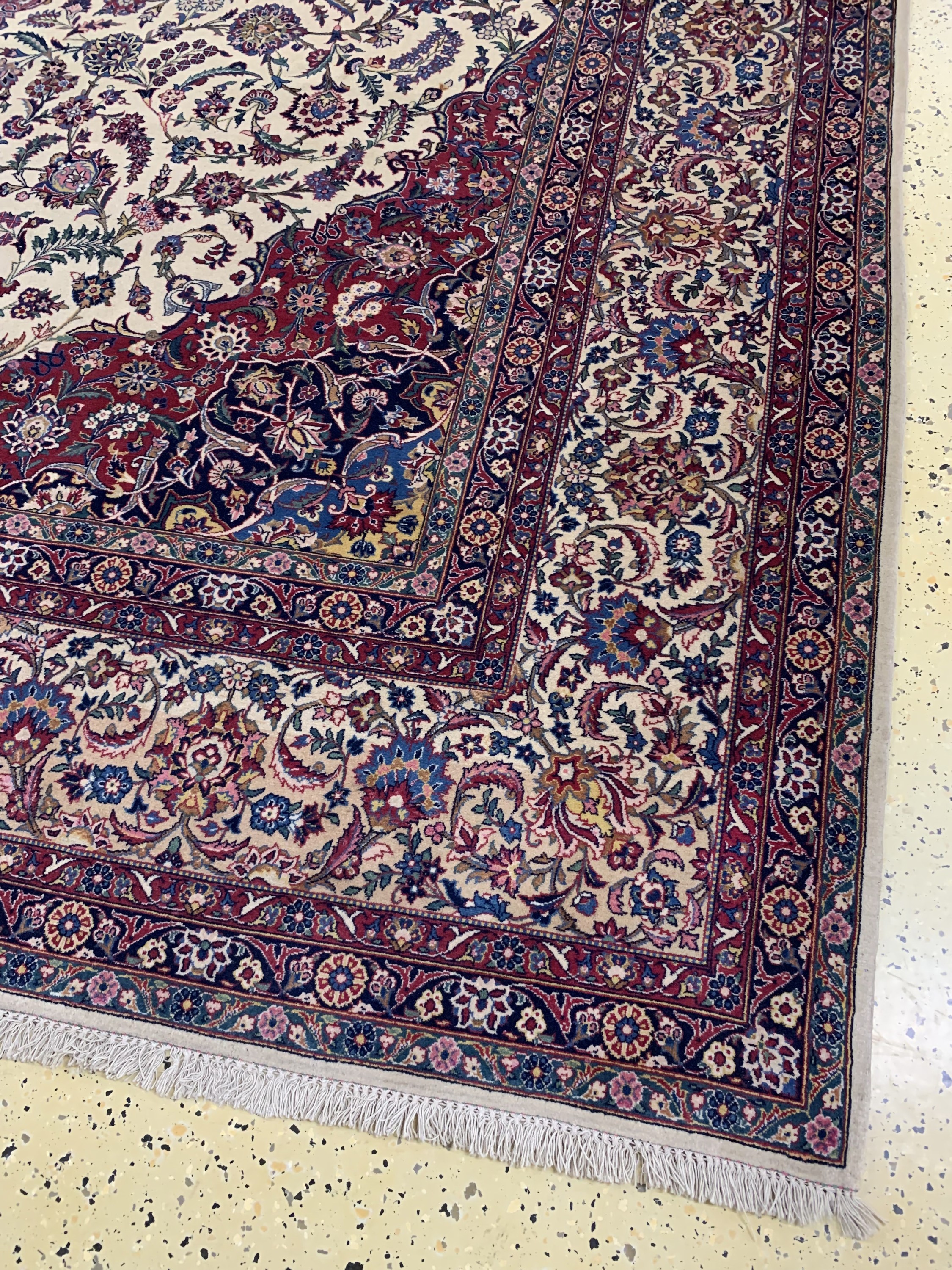 Detail a: Keschan Kork fein, Persien, Mitte 20.Jhd, Korkwolle auf Baumwolle, ca. 347 x 251 cm, EHZ: 2