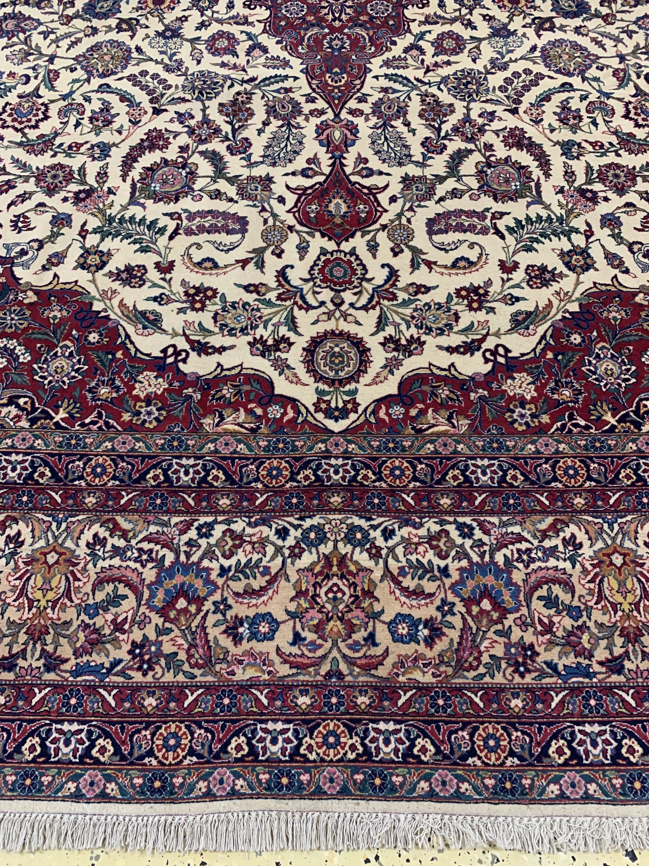 Detail b: Keschan Kork fein, Persien, Mitte 20.Jhd, Korkwolle auf Baumwolle, ca. 347 x 251 cm, EHZ: 2