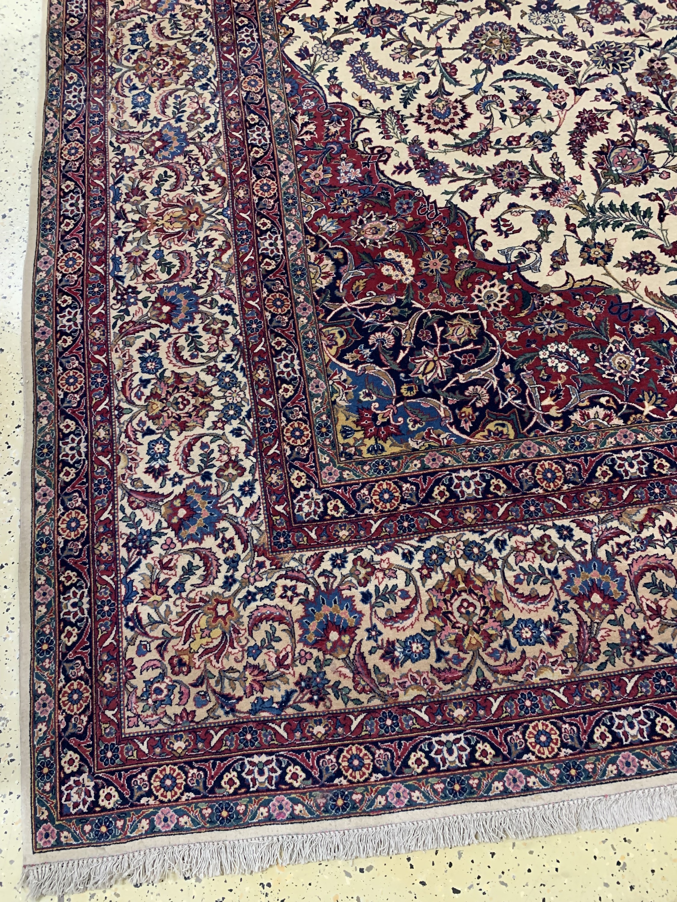 Detail c: Keschan Kork fein, Persien, Mitte 20.Jhd, Korkwolle auf Baumwolle, ca. 347 x 251 cm, EHZ: 2