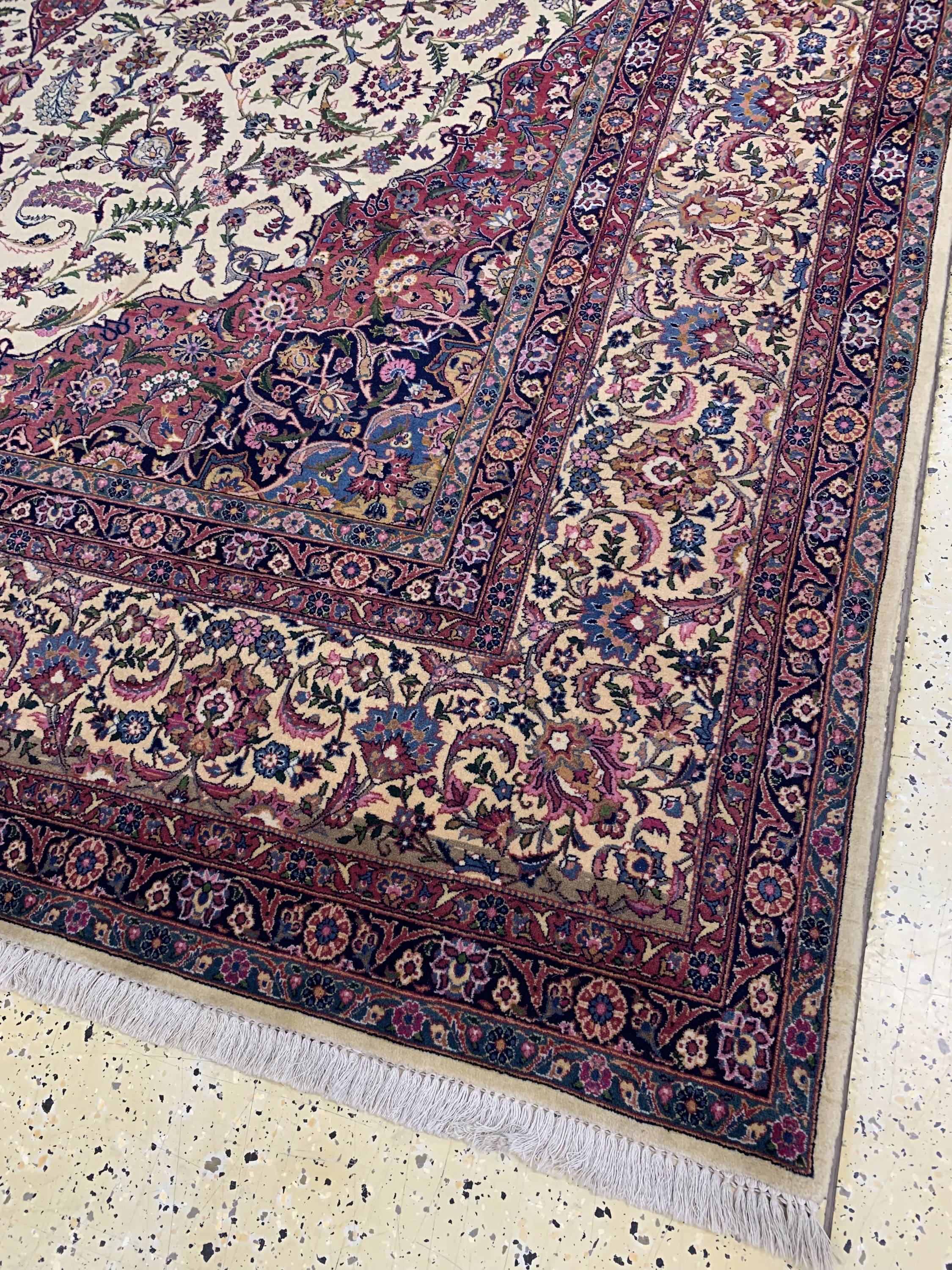 Detail e: Keschan Kork fein, Persien, Mitte 20.Jhd, Korkwolle auf Baumwolle, ca. 347 x 251 cm, EHZ: 2
