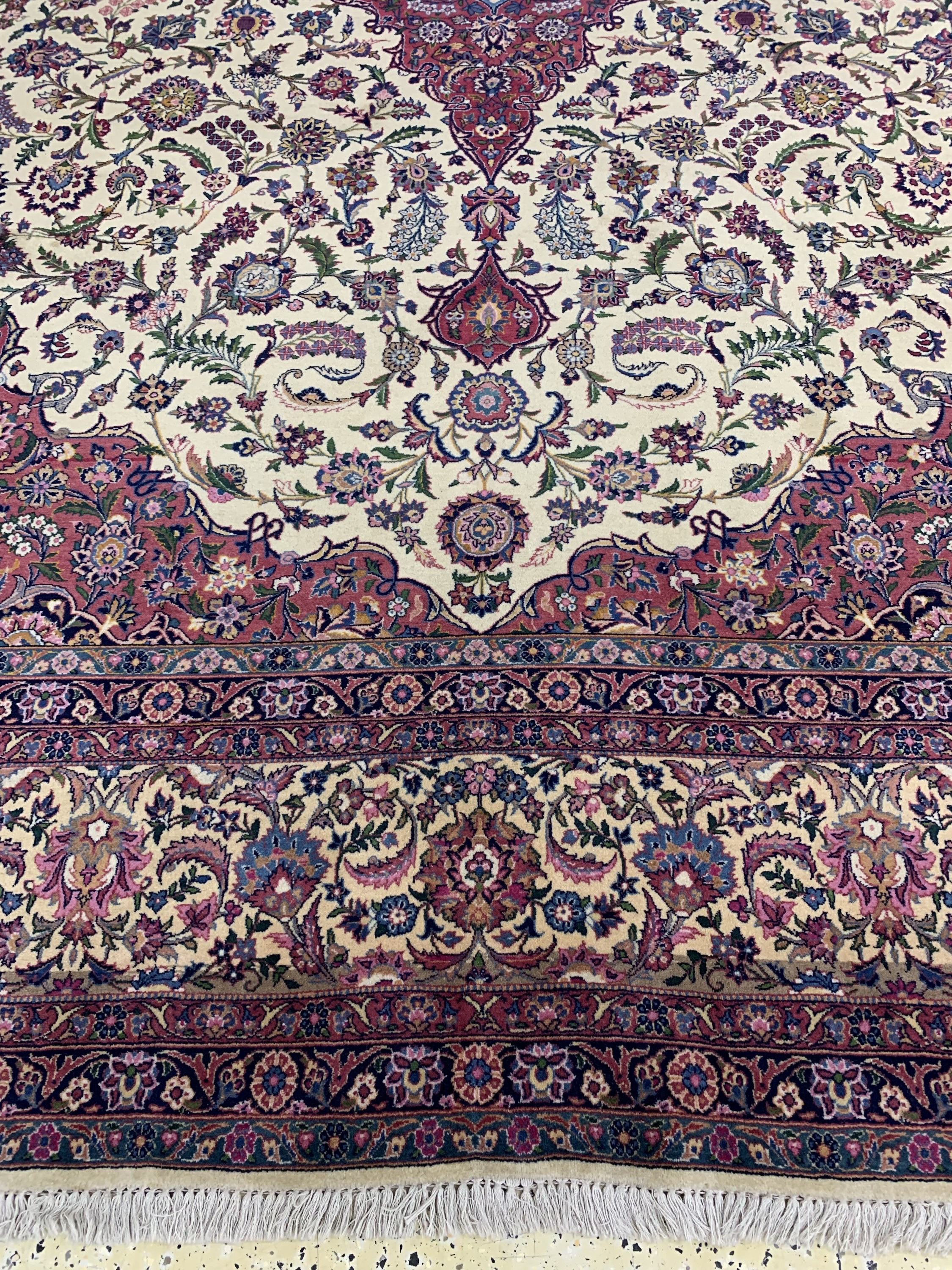 Detail f: Keschan Kork fein, Persien, Mitte 20.Jhd, Korkwolle auf Baumwolle, ca. 347 x 251 cm, EHZ: 2
