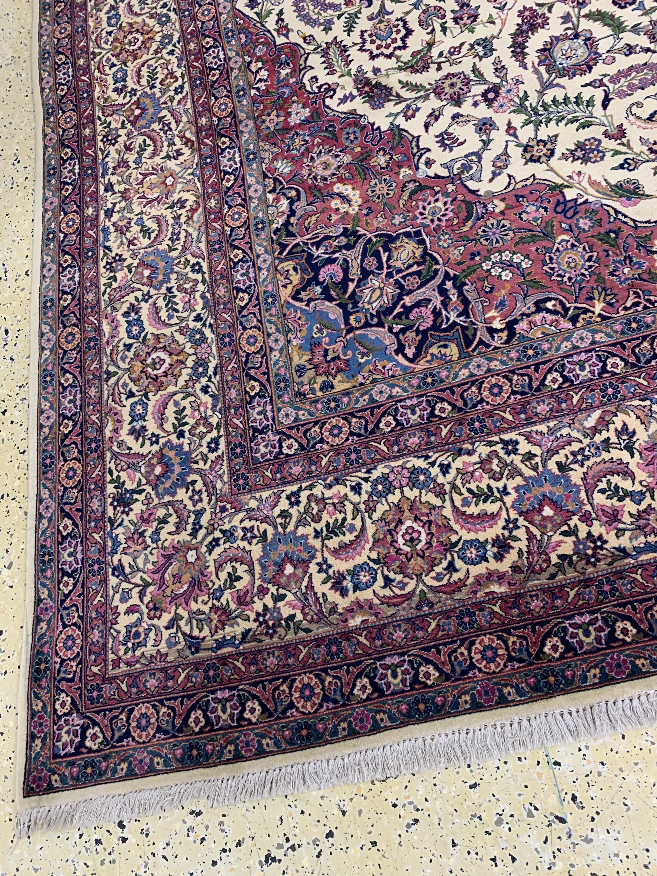 Detail g: Keschan Kork fein, Persien, Mitte 20.Jhd, Korkwolle auf Baumwolle, ca. 347 x 251 cm, EHZ: 2