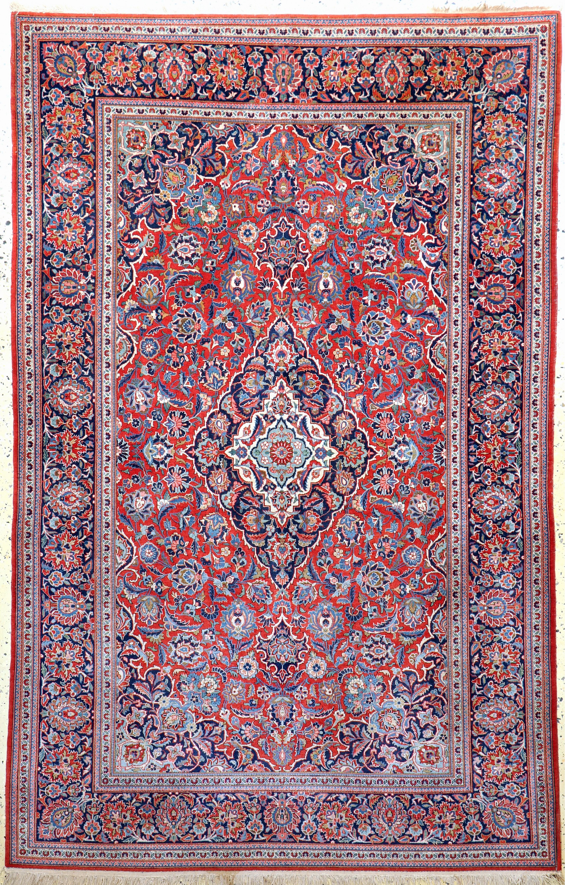 Keschan Kork fein, Persien, Anfang 20.Jhd, Korkwolle auf Baumwolle, ca. 212 x 135 cm, EHZ: 2(kleine Mottenfraß Stellen).