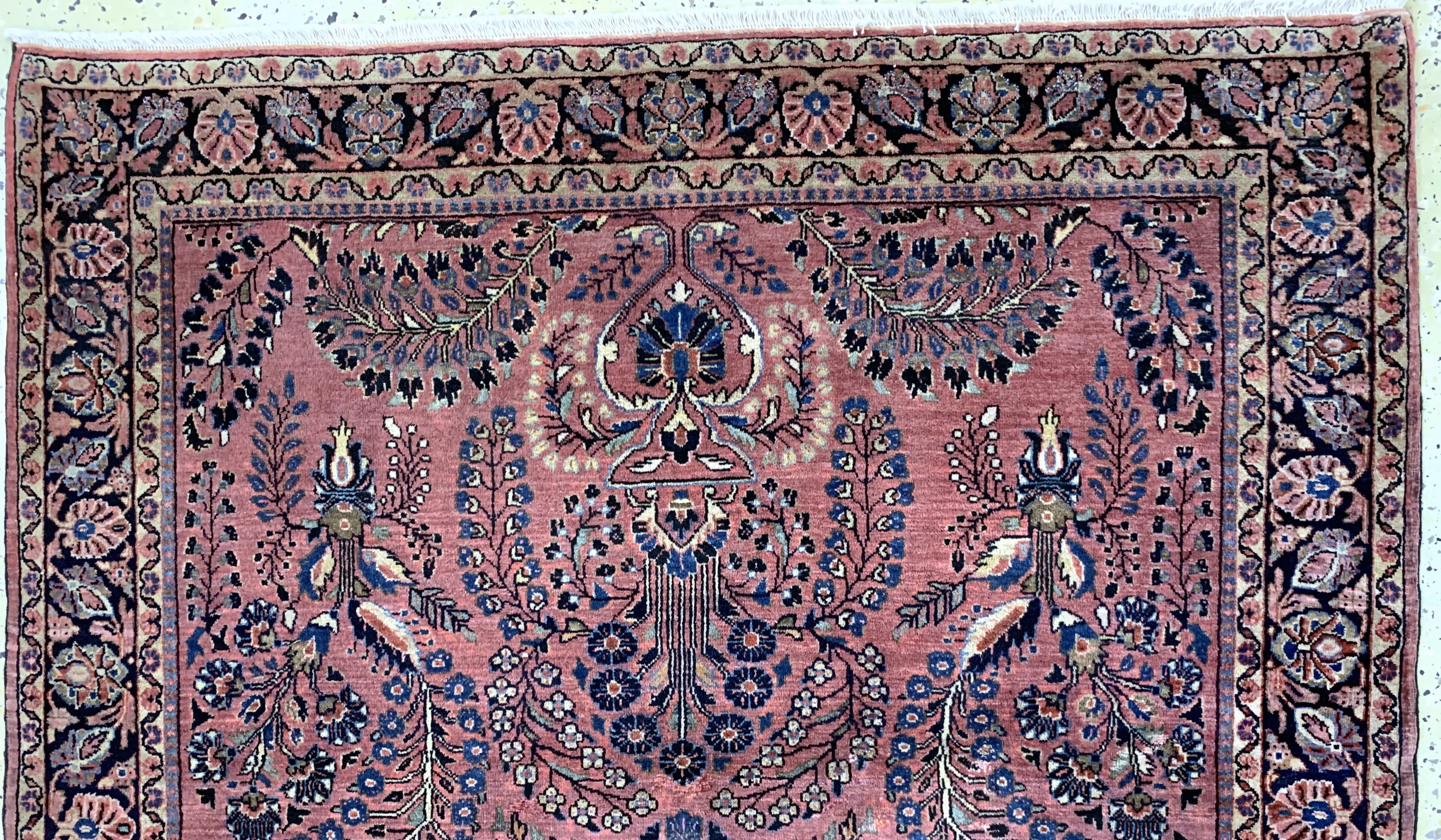 Detail a: Us Re-Import Sarogh antik, Persien, um 1900, Wolle auf Baumwolle, ca. 200 x 125 cm, gereinigt, EHZ: 2-3, (Fransen erneuert)