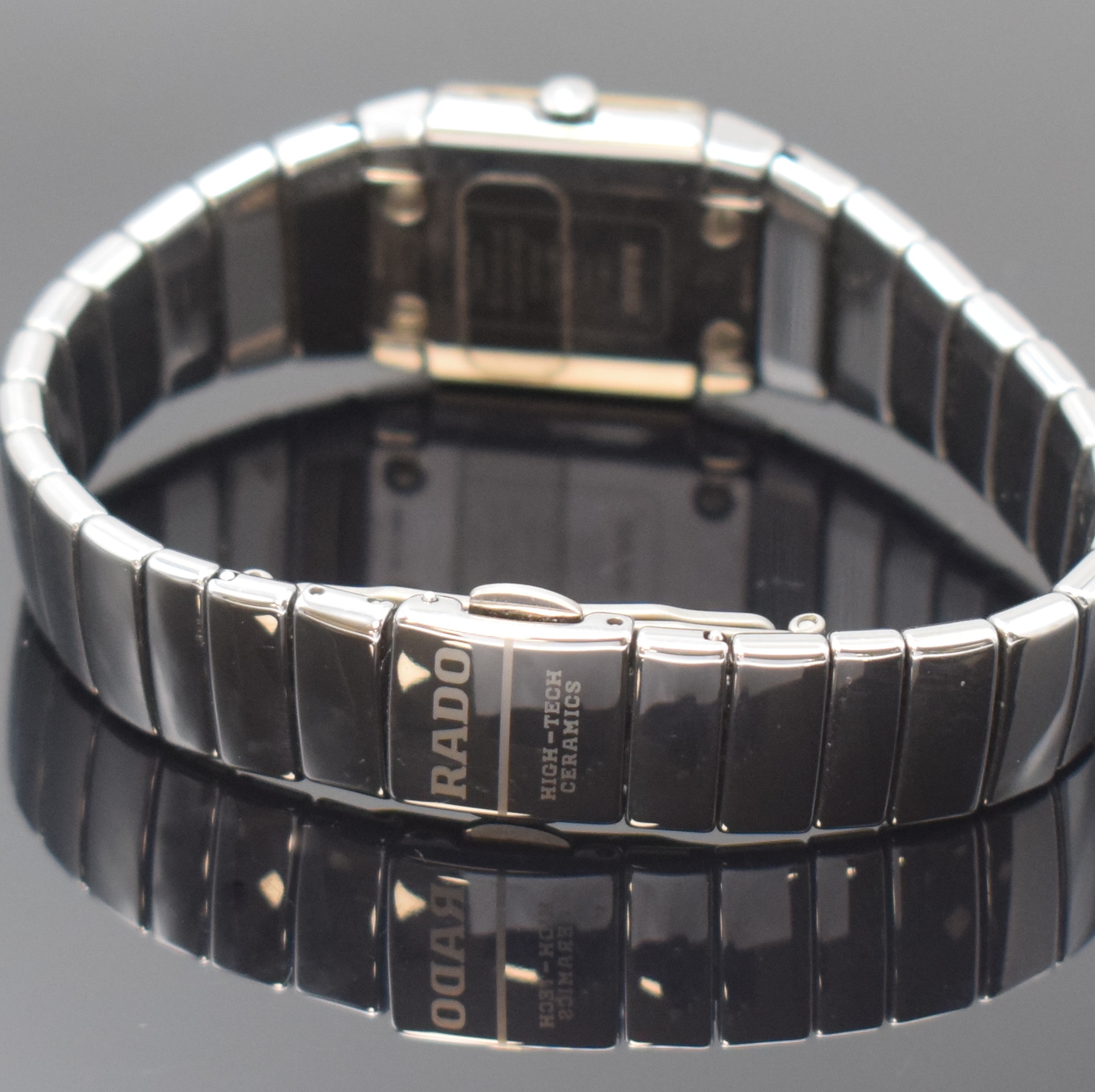 Detail b: RADO Diastar Jubilé Damenarmbanduhr Referenz 153.0334.3, Schweiz um 2000, Keramikgeh. inkl. Gliederband m. dopp. Faltschl., quarz, Zifferbl. m. 4 ...