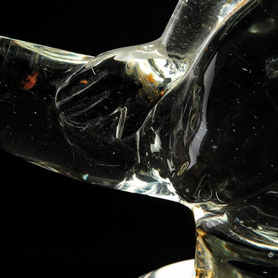26908251e - Glasskulptur, Ermanno Nason für Cenedese, Murano, Frauentorso auf Sockel, Unikat, ...