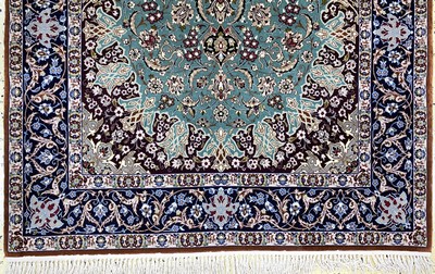26908290c - Esfahan fein, Persien, Mitte 20.Jhd, Korkwolle auf Seide, ca. 175 x 113 cm, ...