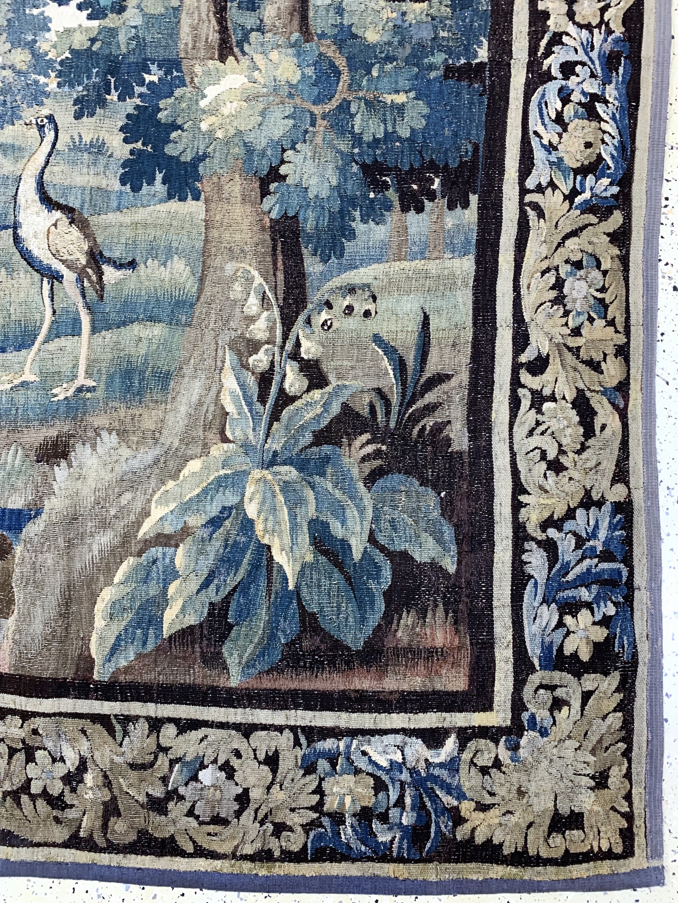 Detail a: Brüsseler"Tapisserie"antik, Flandern, 18.Jhd, Wolle mit Seide auf Baumwolle, ca. 280 x 190 cm, EHZ: 3, (mehrere alte restaurierungen).
