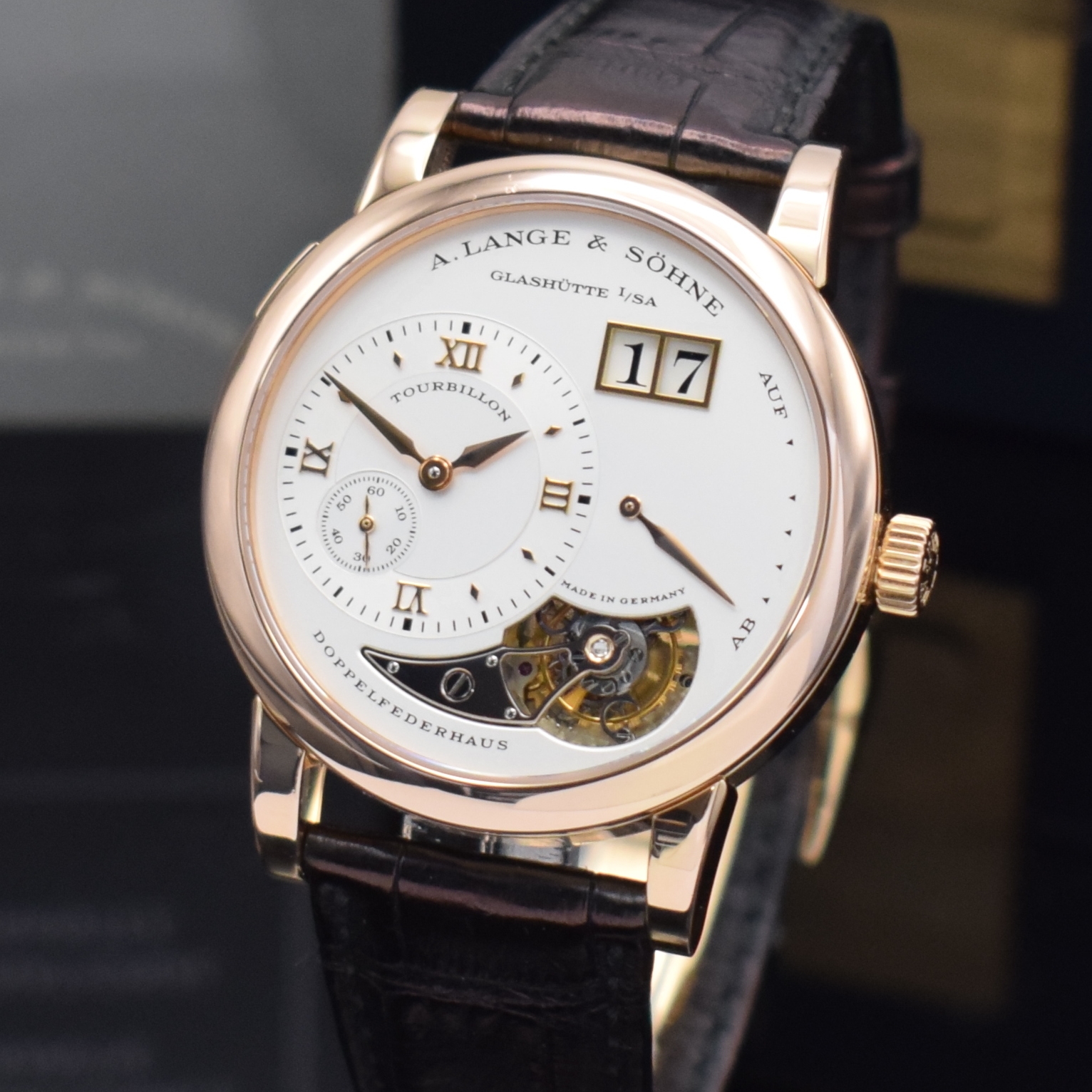 Detail b: A. LANGE & SÖHNE hochfeines und seltenes, auf 250 Stück limitiertes Lange 1-Tourbillon "Jahrhundert Tourbillon" in Roségold 750/000 ...
