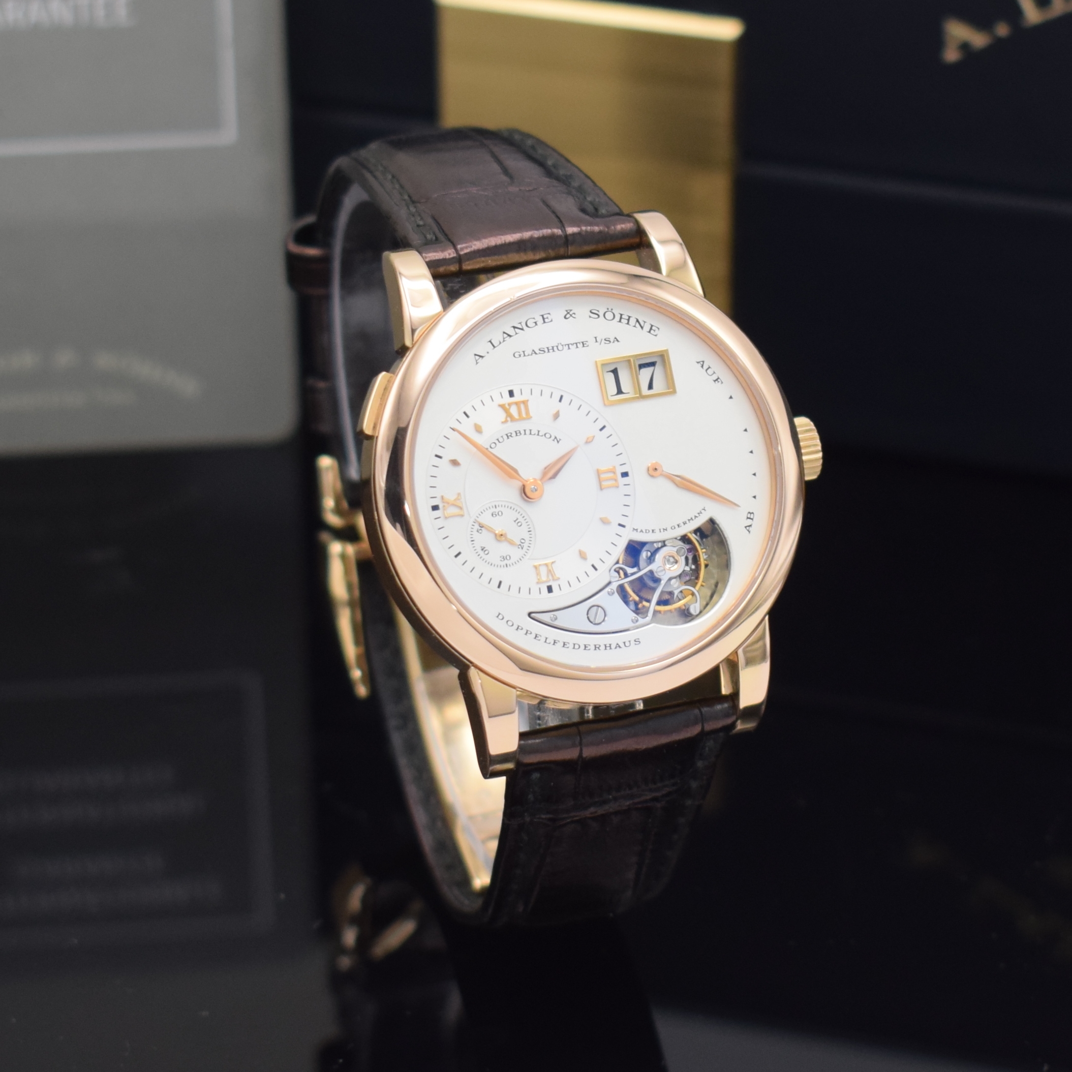Detail e: A. LANGE & SÖHNE hochfeines und seltenes, auf 250 Stück limitiertes Lange 1-Tourbillon "Jahrhundert Tourbillon" in Roségold 750/000 ...