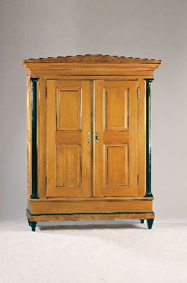 Image 26908538 - Schrank, Biedermeier, um 1830, Ahorn massiv, z.T. Furnier, zweitürig mit ...