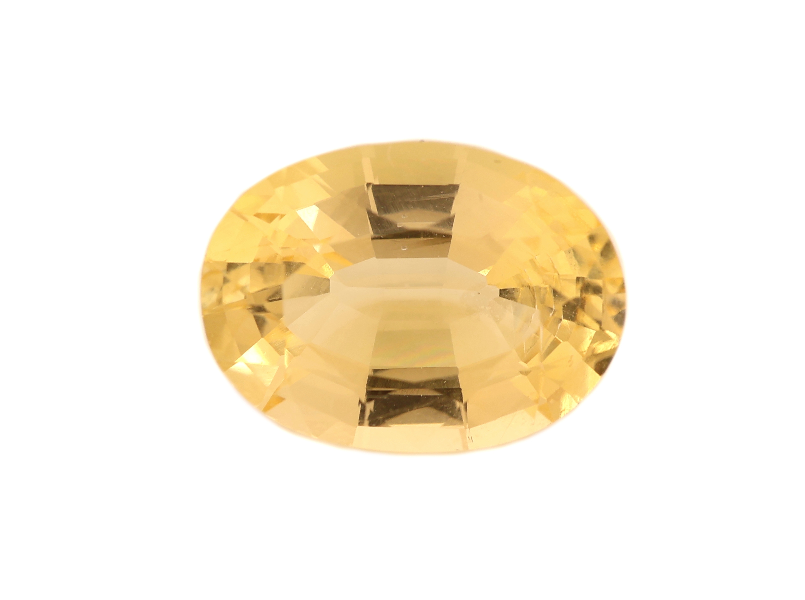 Loser facett. Imperial Topas, 4.30 ct, oval, im Treppenschliff