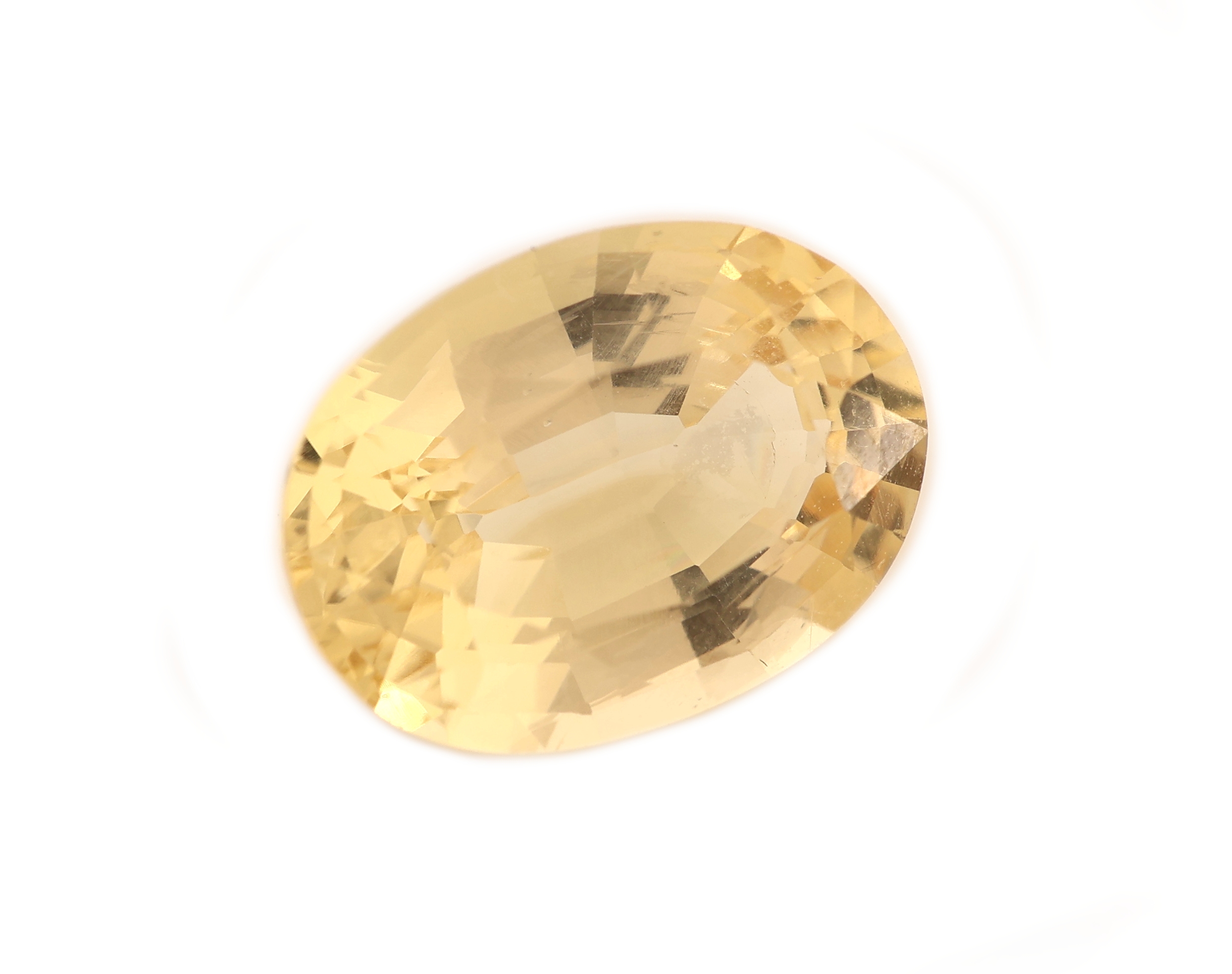 Detail a: Loser facett. Imperial Topas, 4.30 ct, oval, im Treppenschliff