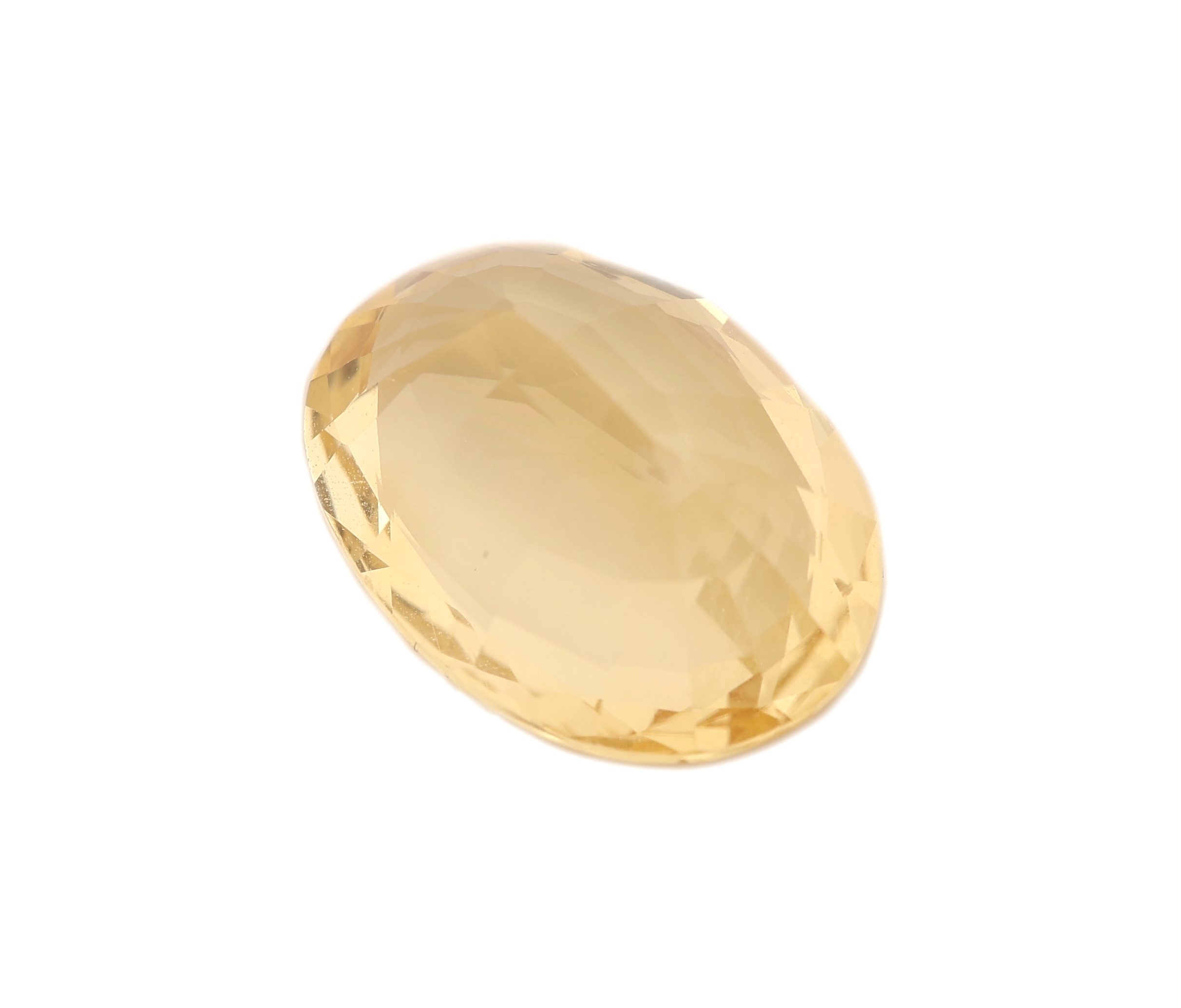 Detail b: Loser facett. Imperial Topas, 4.30 ct, oval, im Treppenschliff