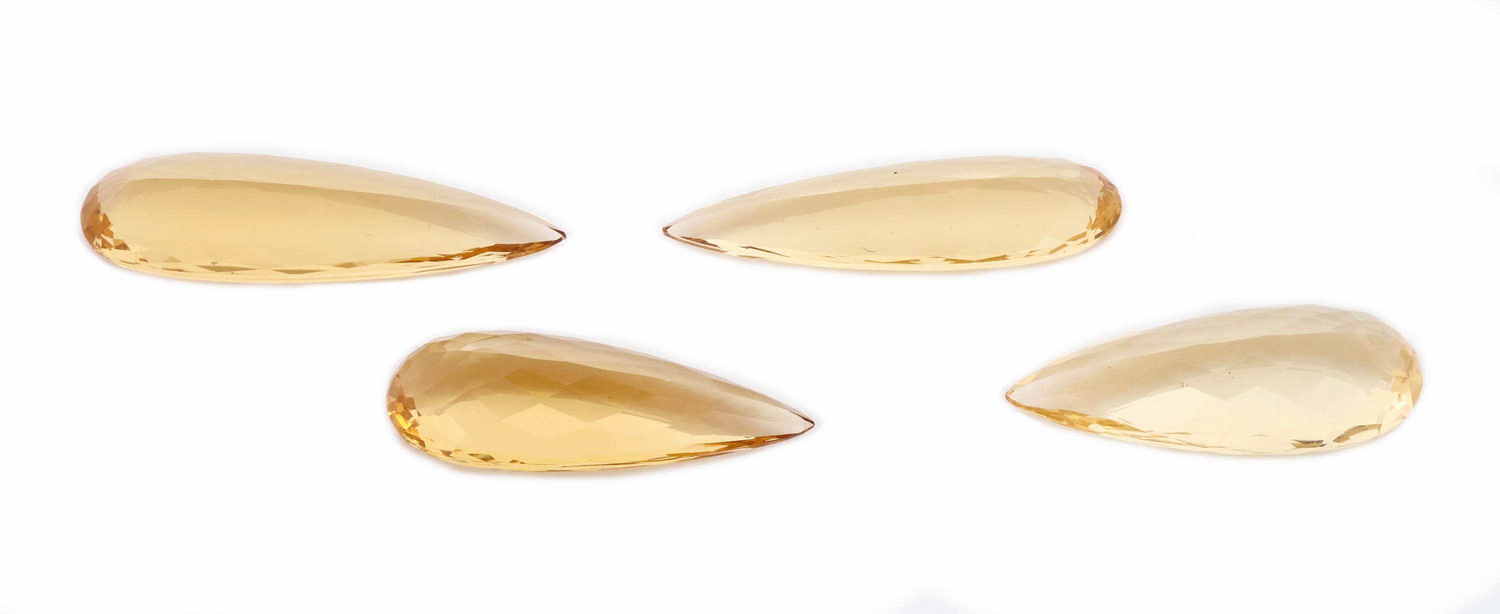 Detail a: Lot 4 lose facett. Goldberylle zus. 36.48 ct, Tropfen